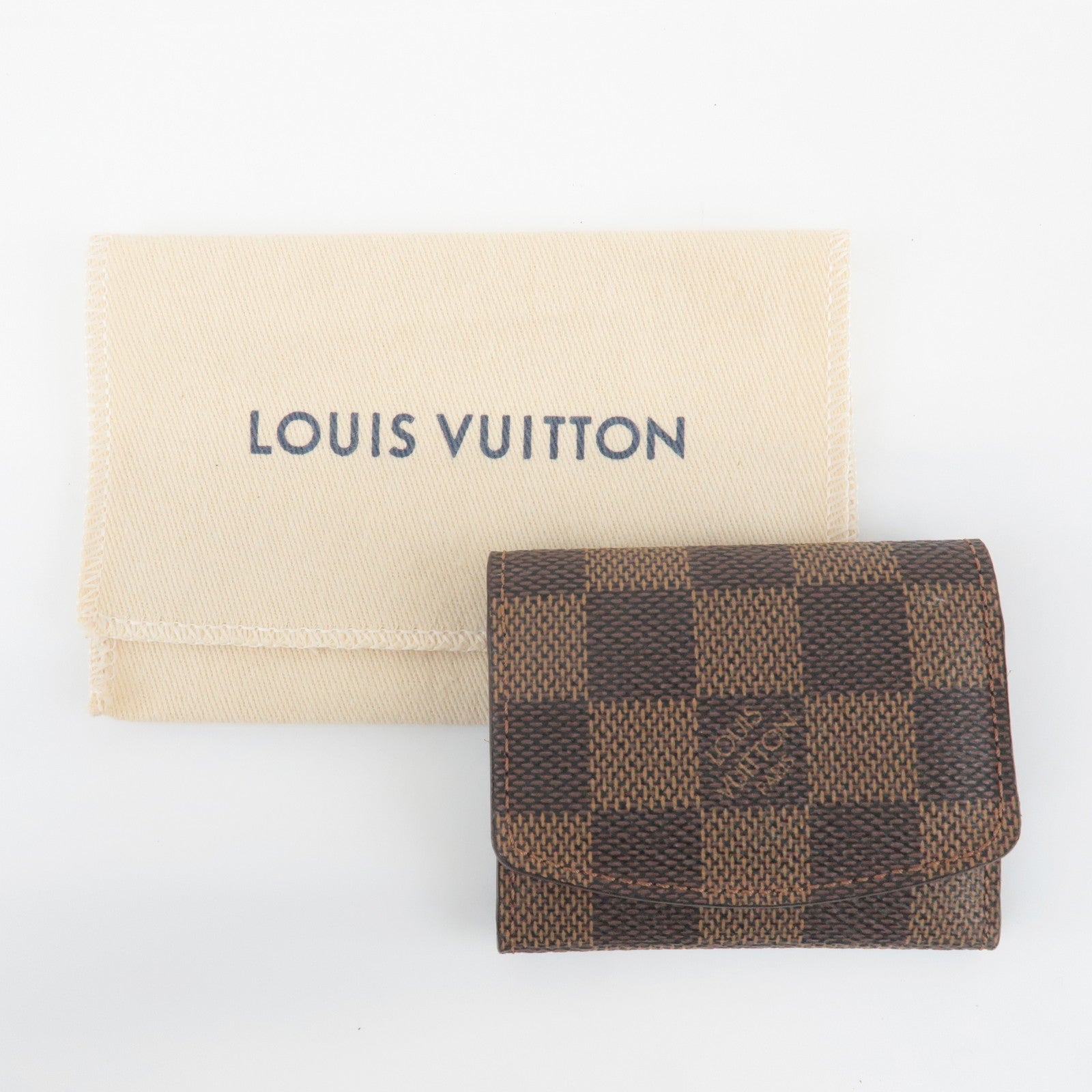 Louis Vuitton Damier Cufflinks Case Brown M64681 Used