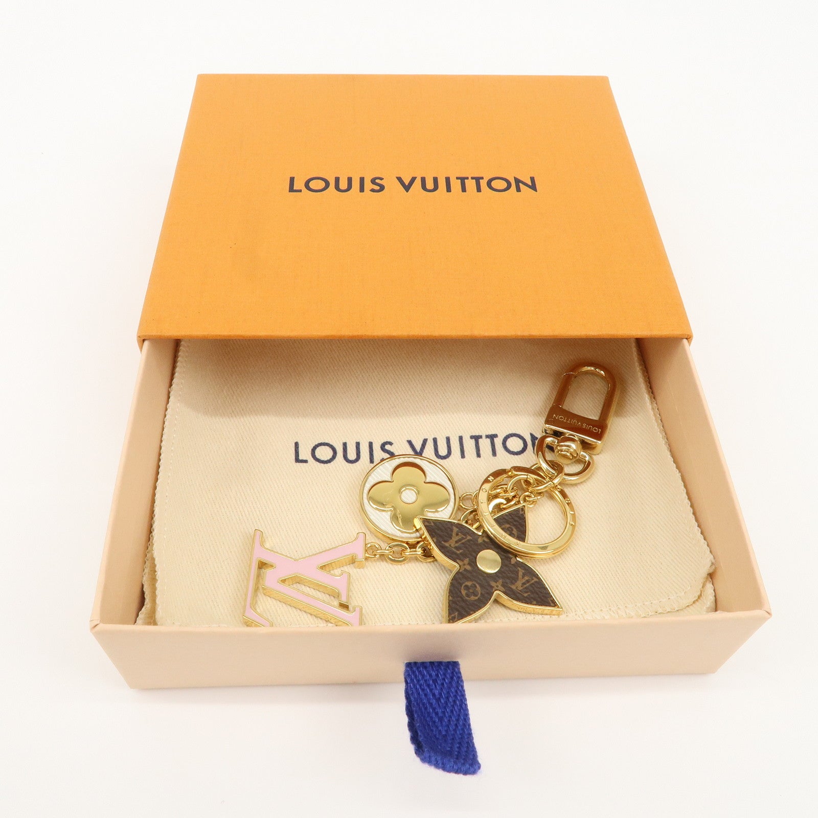 Louis Vuitton Key Chain Charm Spring Street Gold M01187 Used