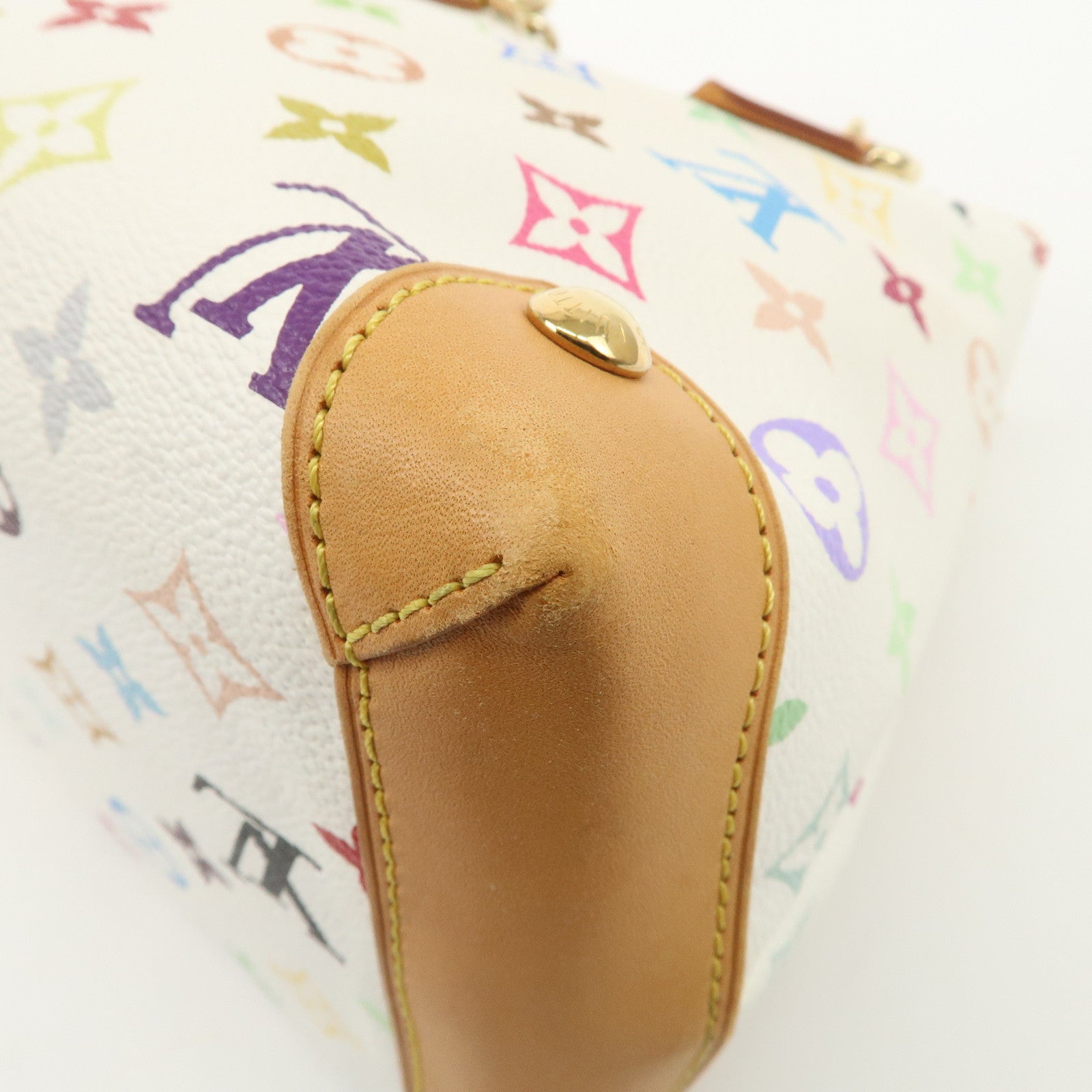 Louis Vuitton Monogram Multicolor Audra Hand Bag Blanc M40047 Used