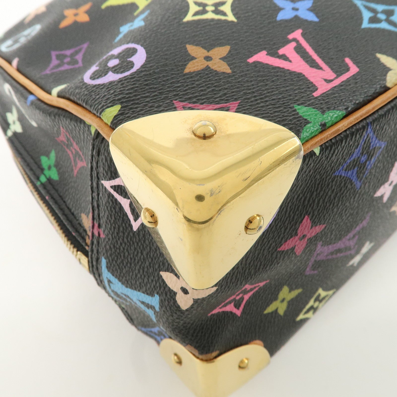 Louis Vuitton Monogram Multi Color Trouville Hand Bag M92662 Used