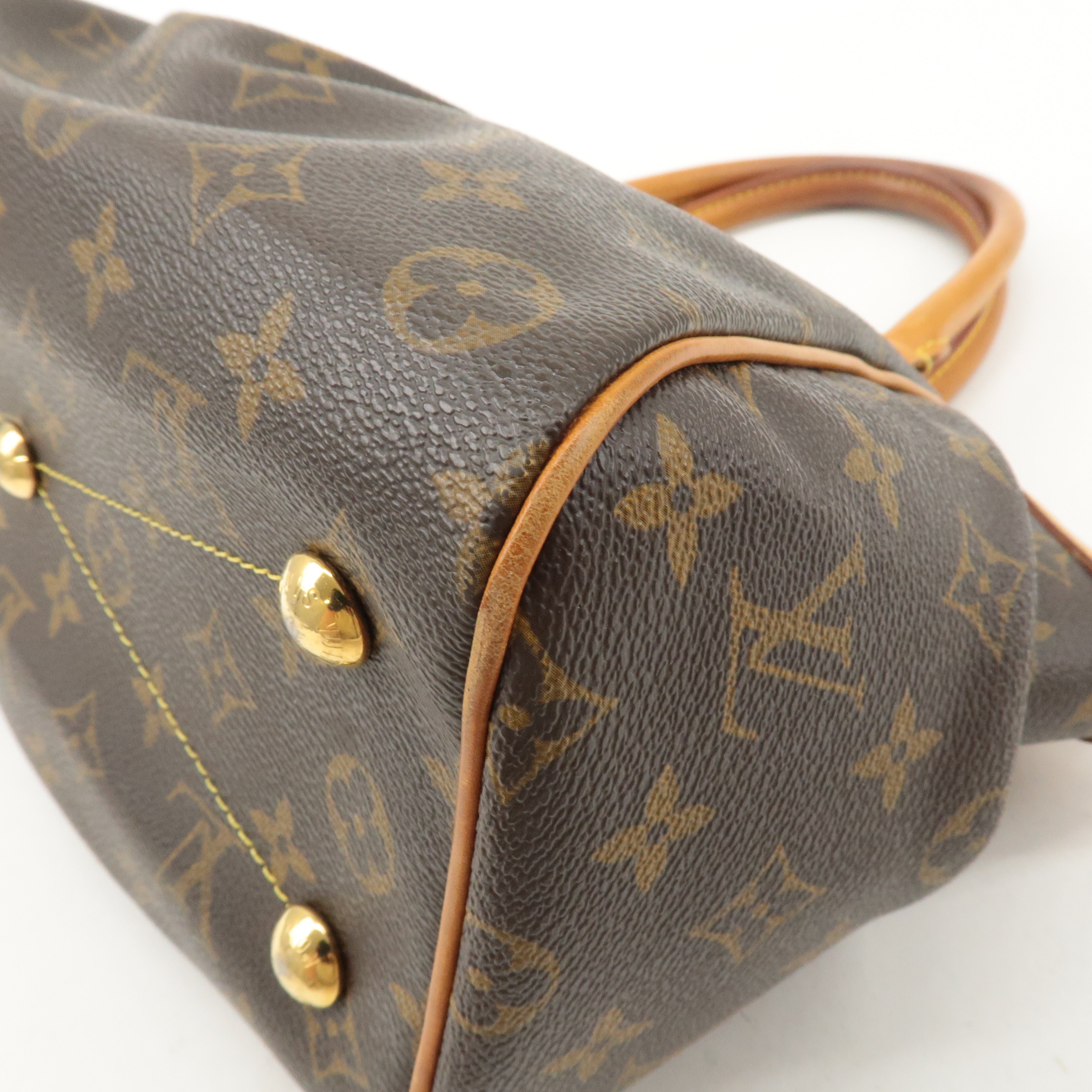 Louis Vuitton Monogram Tivoli PM Hand Bag Brown M40143