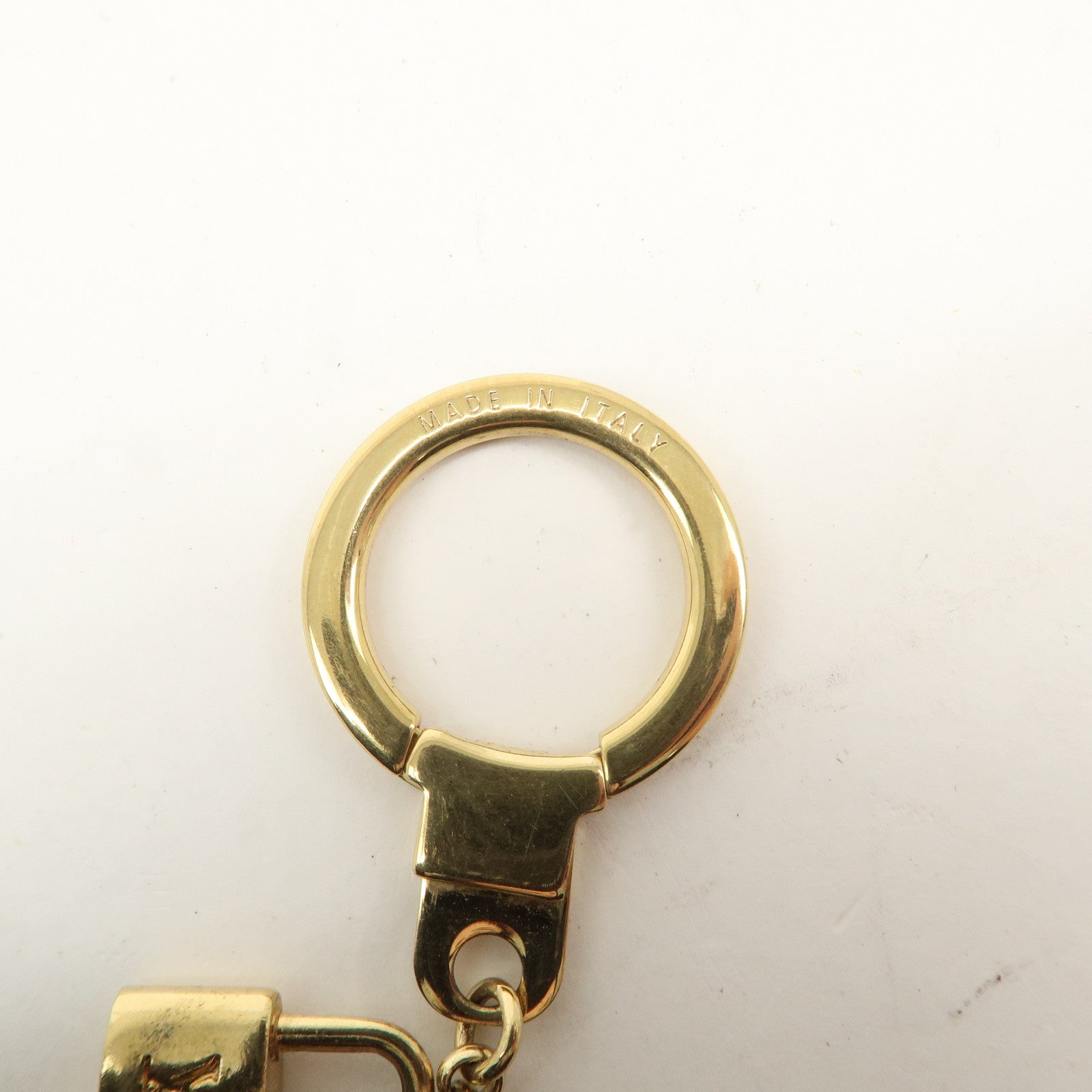 Porte Cles Pastilles Bag Charm Key Charm Gold Brown M65387 Used