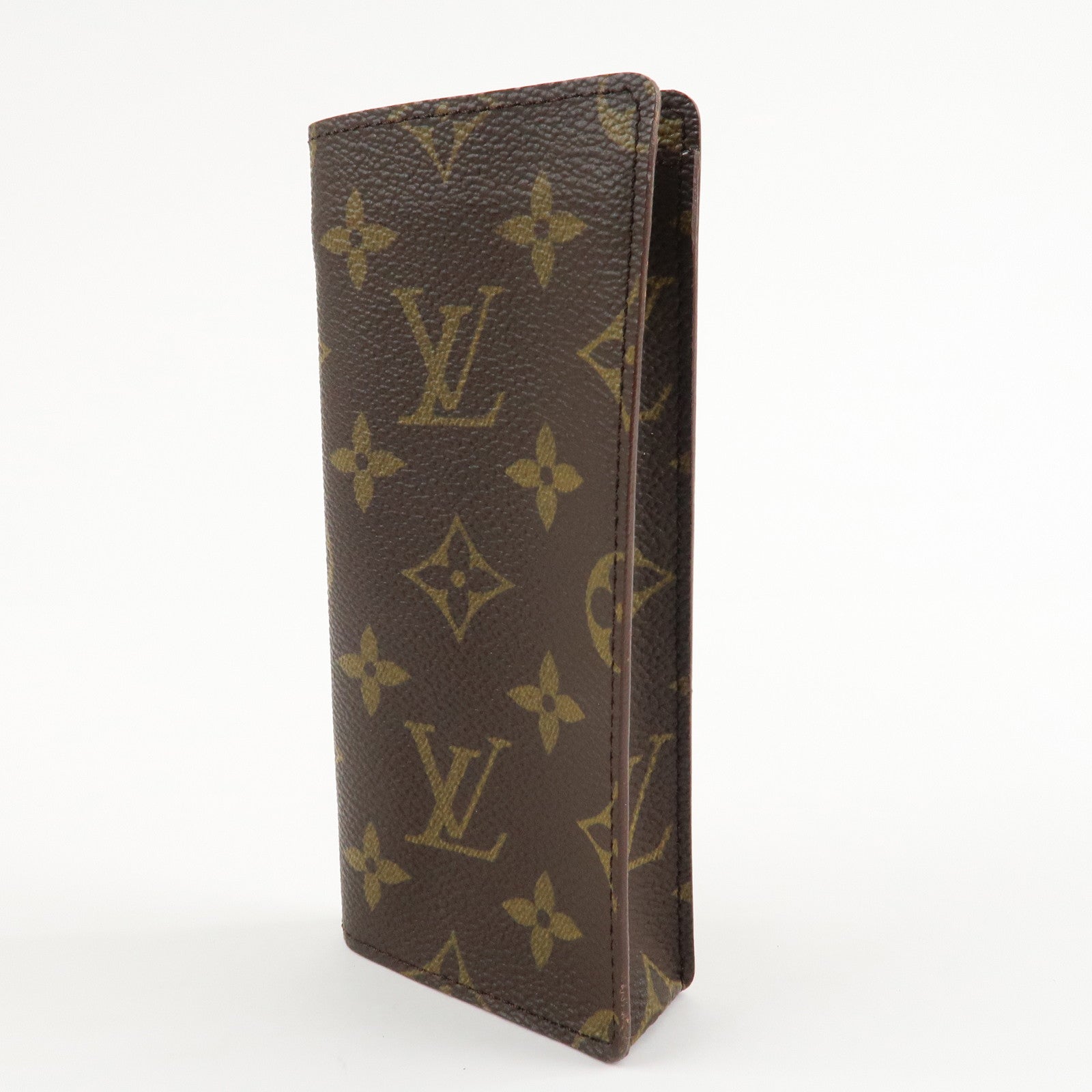 Louis Vuitton Monogram Set of 2 Glasses Case Brown M62962 Used