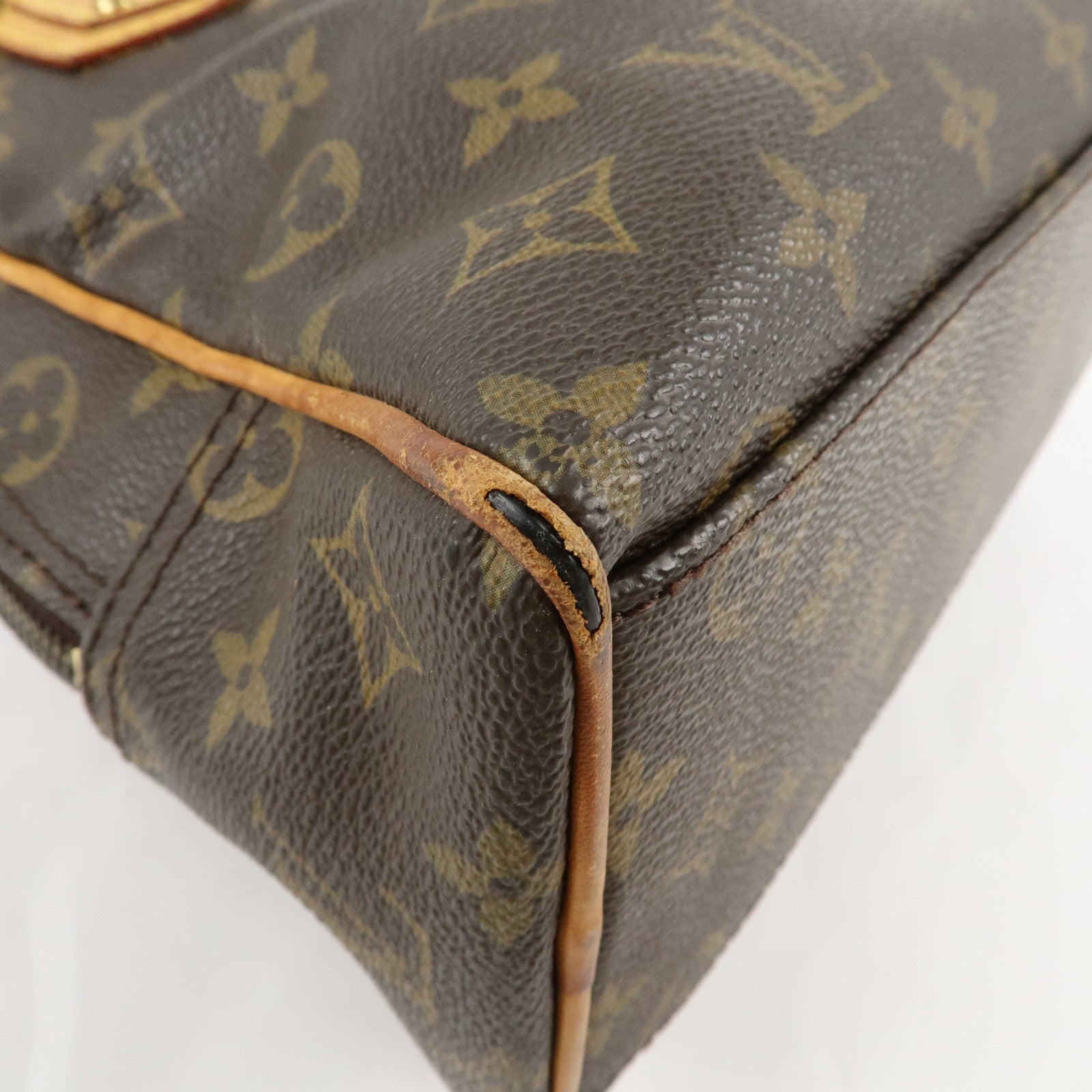 Louis Vuitton Monogram Manhattan PM Hand Bag Gold HDW M40026 Used