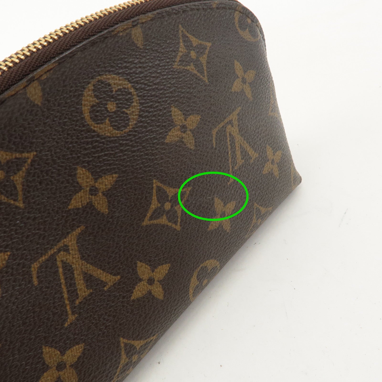 Louis Vuitton Monogram Pochette Cosmetic Pouch Brown M47515