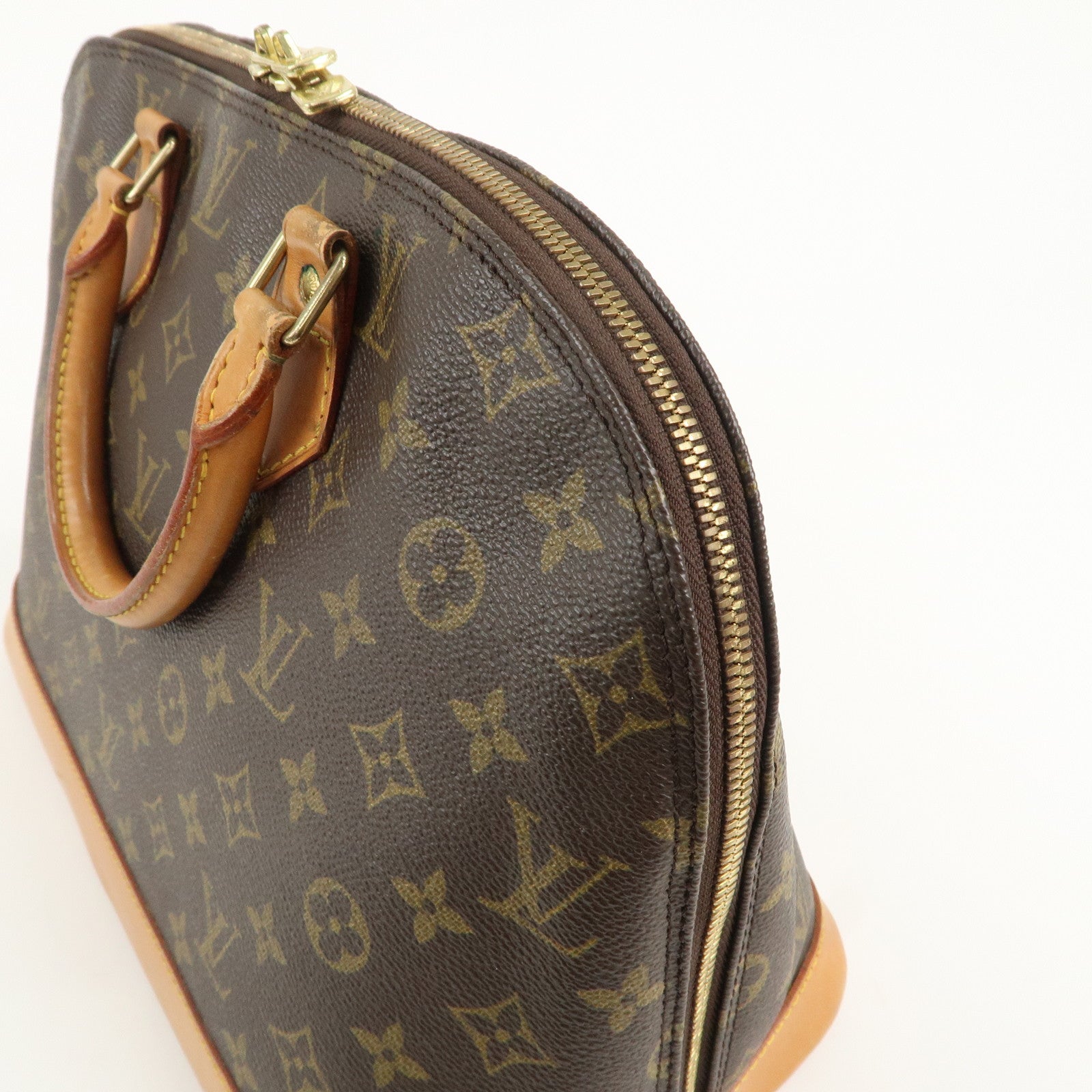 Louis Vuitton Monogram Alma Hand Bag Brown M51130