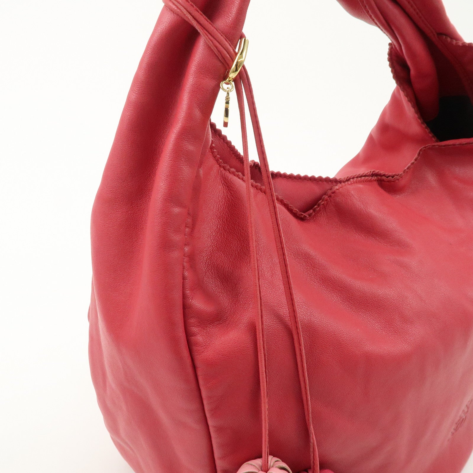 LOEWE Anagram Nappa Leather Viento One Shoulder Bag Pink