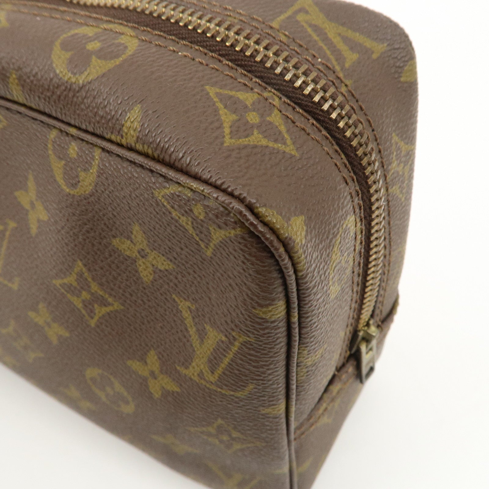 Louis Vuitton Monogram Trousse Toilette 28 Pouch Brown M47522 Used