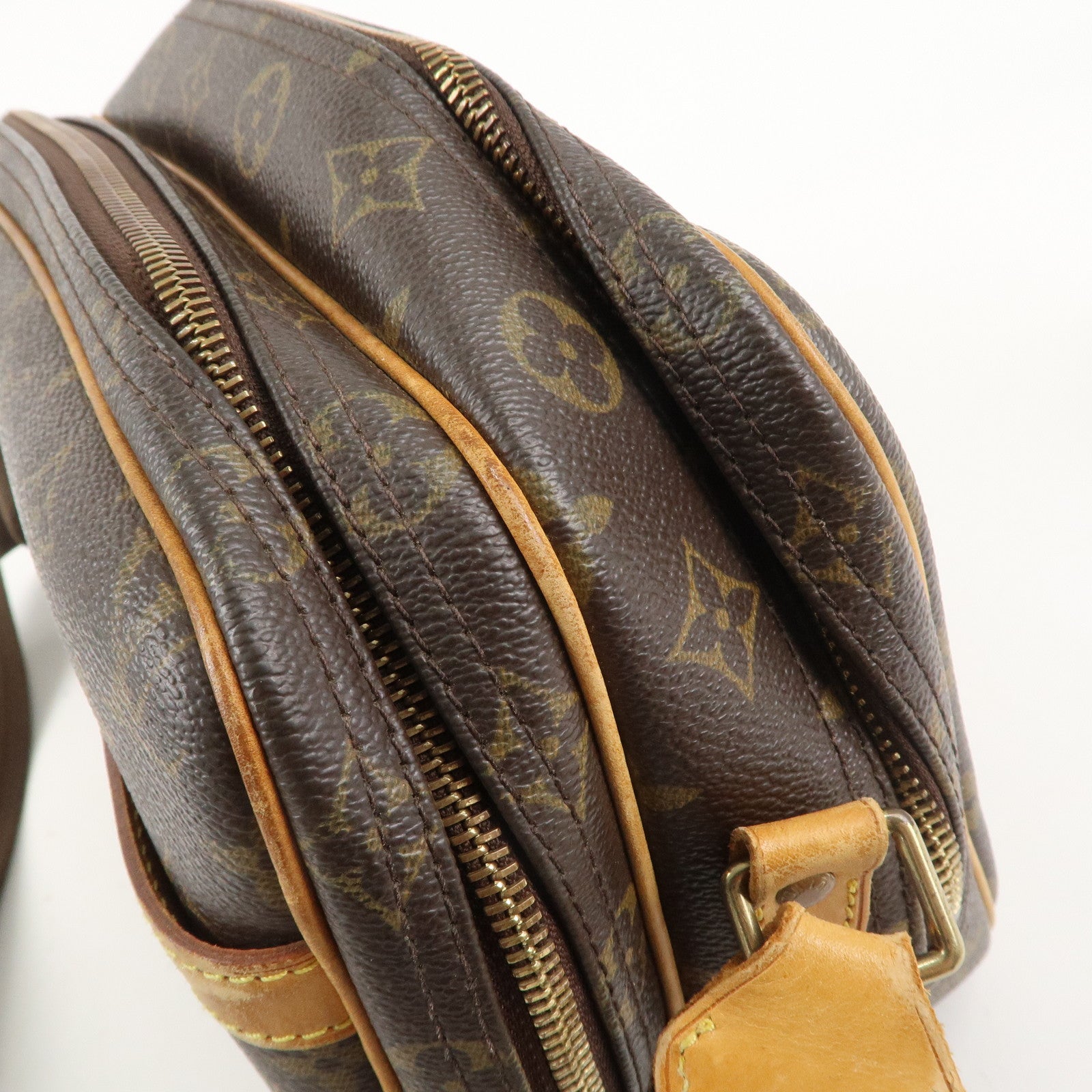 Louis Vuitton Monogram Reporter PM Shoulder Bag Brown M45254