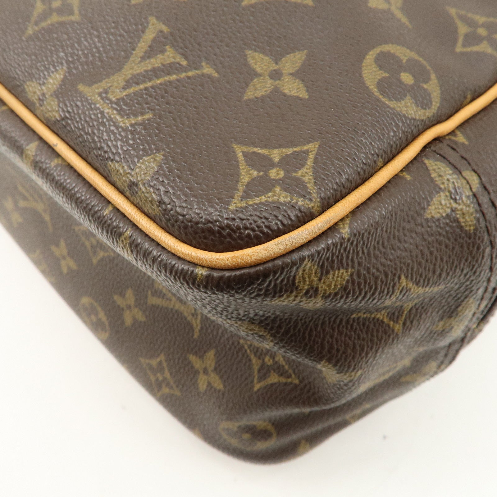 Louis Vuitton Monogram Deauville Hand Bag Brown M47270