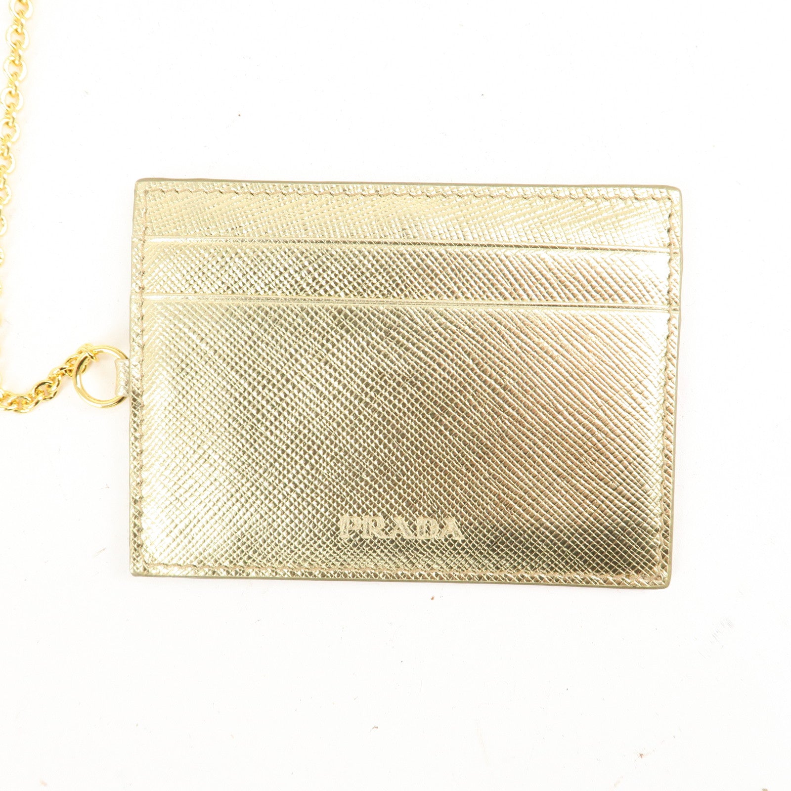 PRADA Set of 2 Saffiano Leather Bi-fold Long Wallet Glower Motif