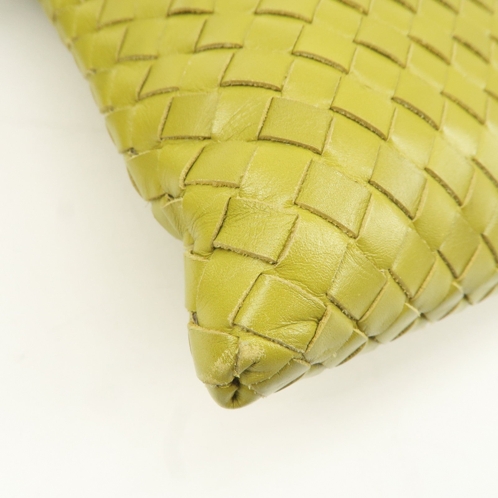 BOTTEGA VENETA  Intrecciato Leather Shoulder Bag Yellow