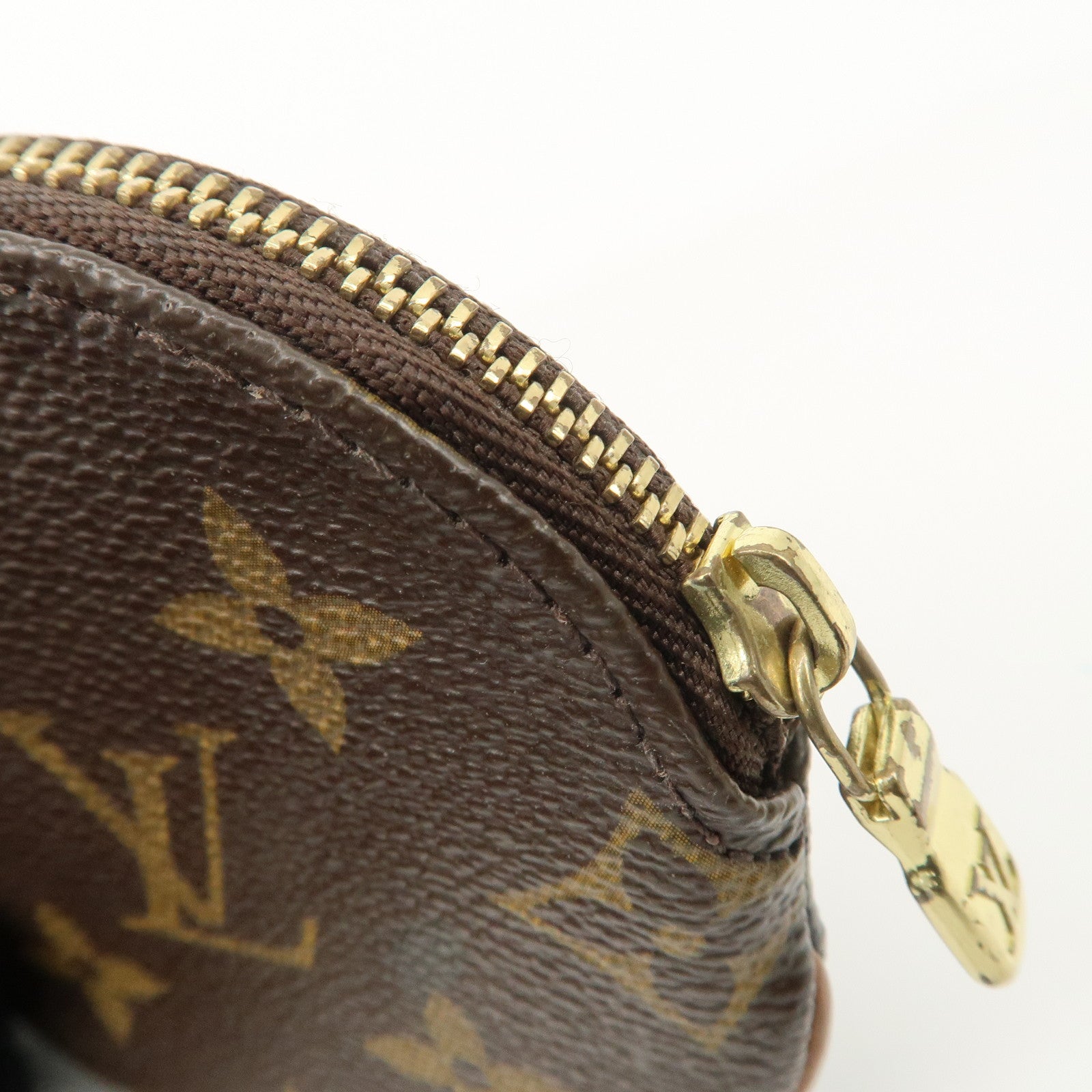 Louis Vuitton Monogram Porte Monnaie Rond Coin Case M61926 Used