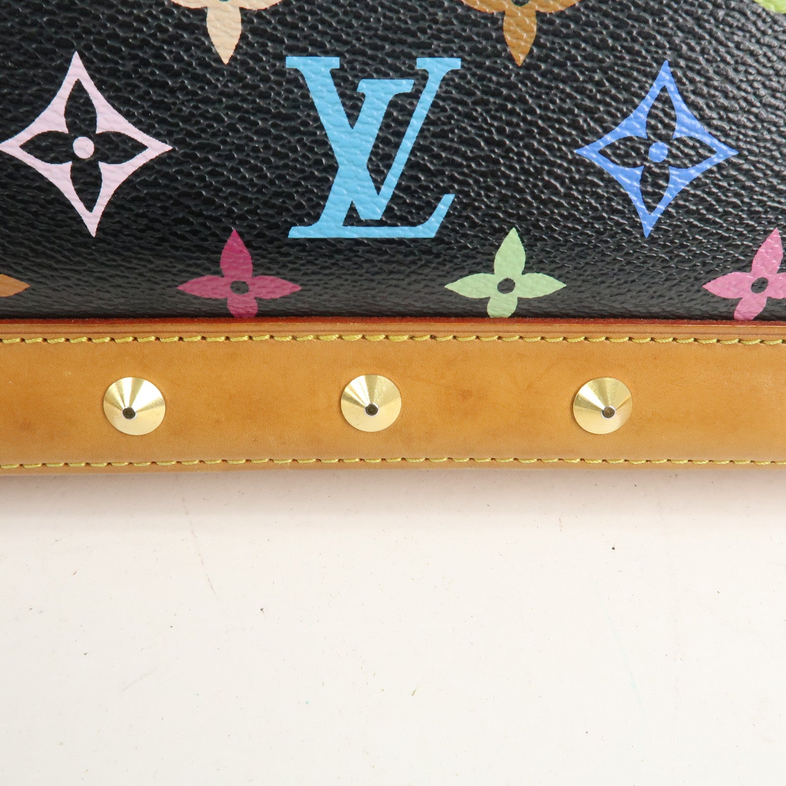 Louis Vuitton Monogram Multicolor Alma Hand Bag Noir M92646 Used