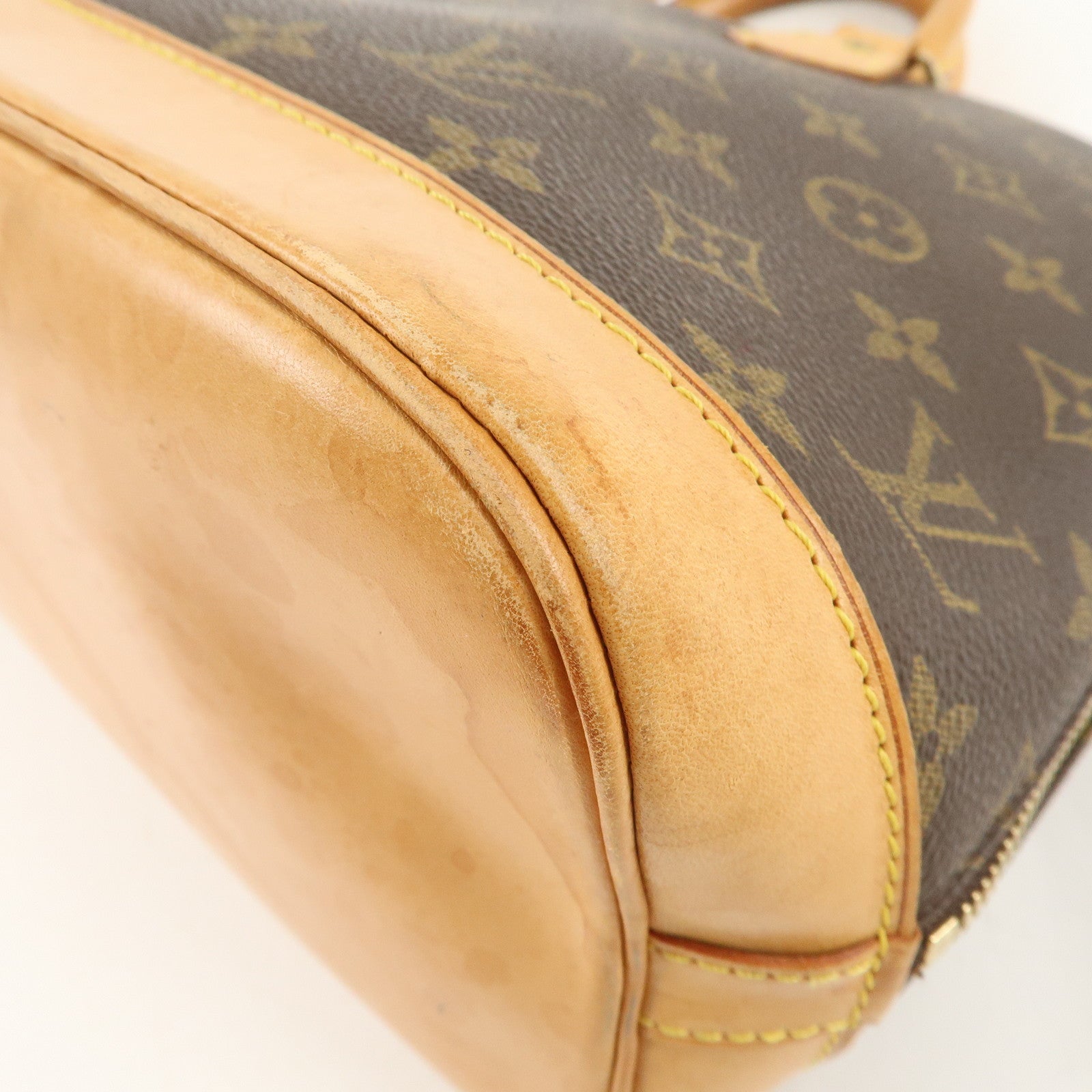 Louis Vuitton Monogram Alma Hand Bag Brown M51130