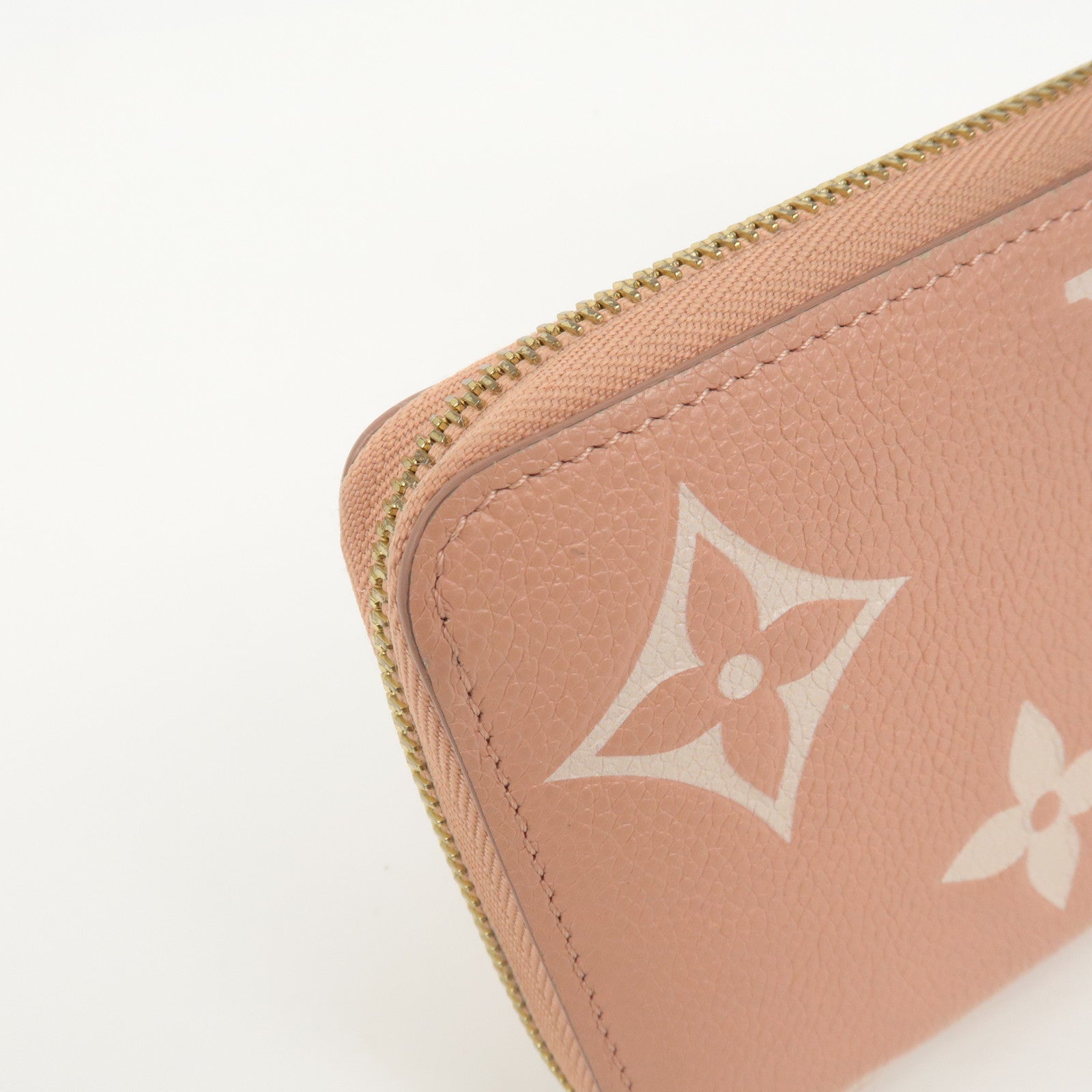 Louis Vuitton Monogram Empreinte Bicolor Zippy Wallet Rose M81645 Used