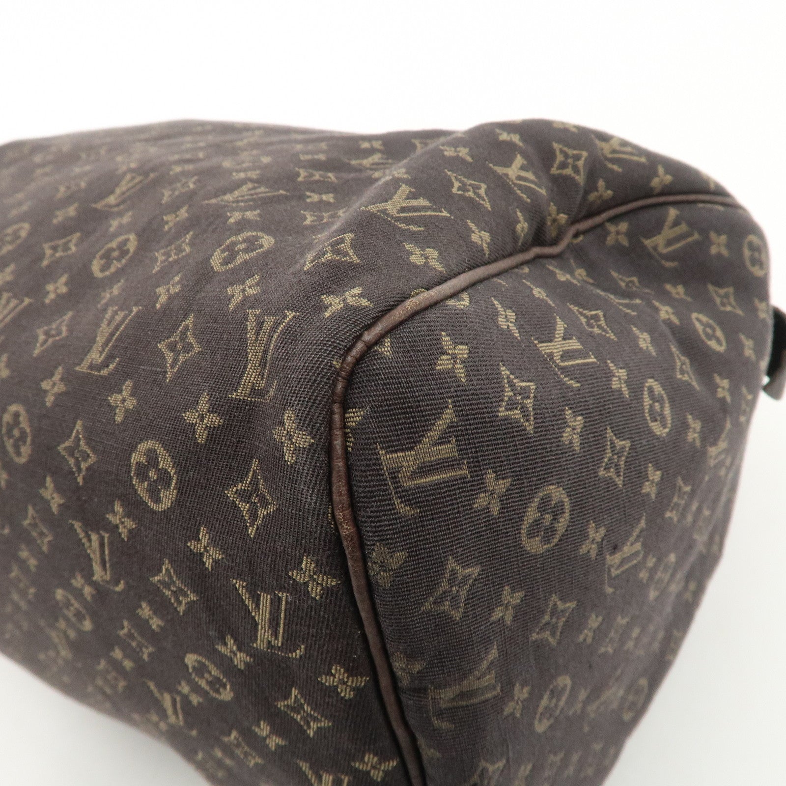 Louis Vuitton Monogram Mini Lin Speedy 30 Boston Bag Ebene M95224 Used