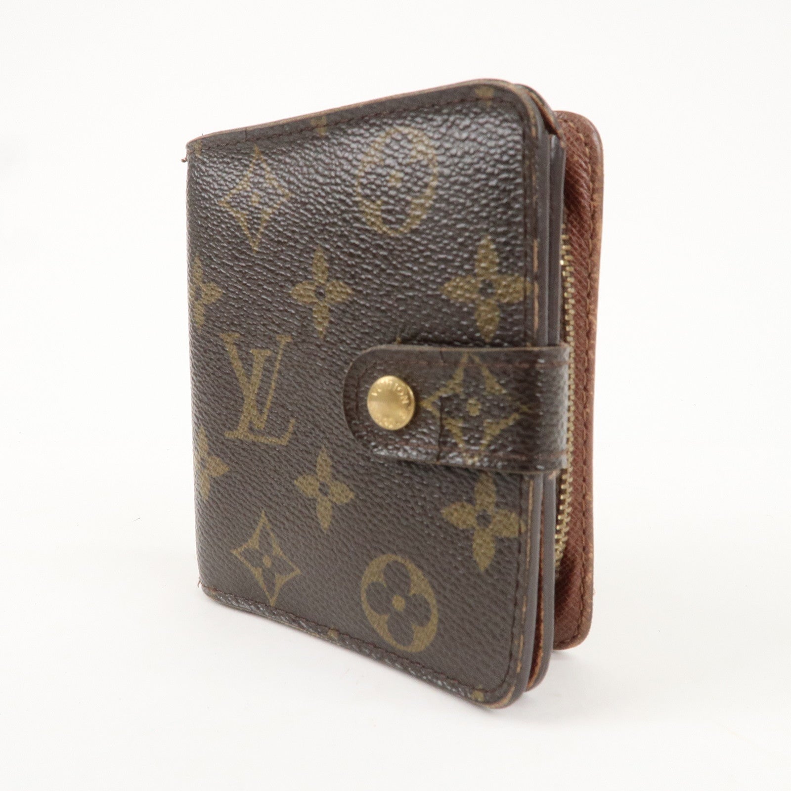 Louis Vuitton Monogram Set Of 2 Compact Zip Small Wallet M61667