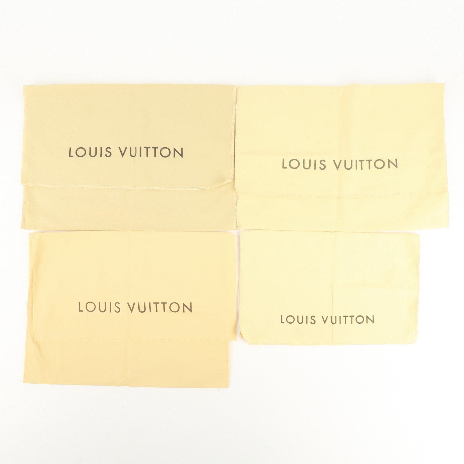 Louis Vuitton Set of 10 Dust Bag Storage Bag Flap Style Beige Used