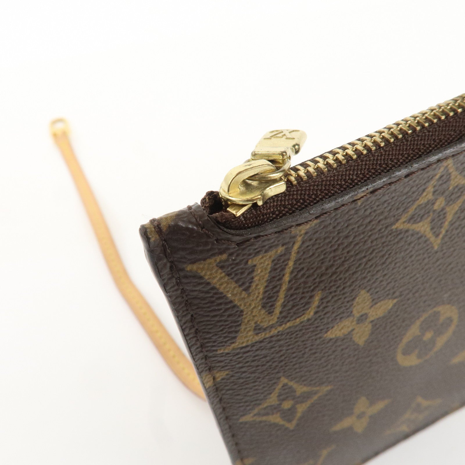 Louis Vuitton Monogram Pouch For Neverfull PM Brown Fuchsia Used