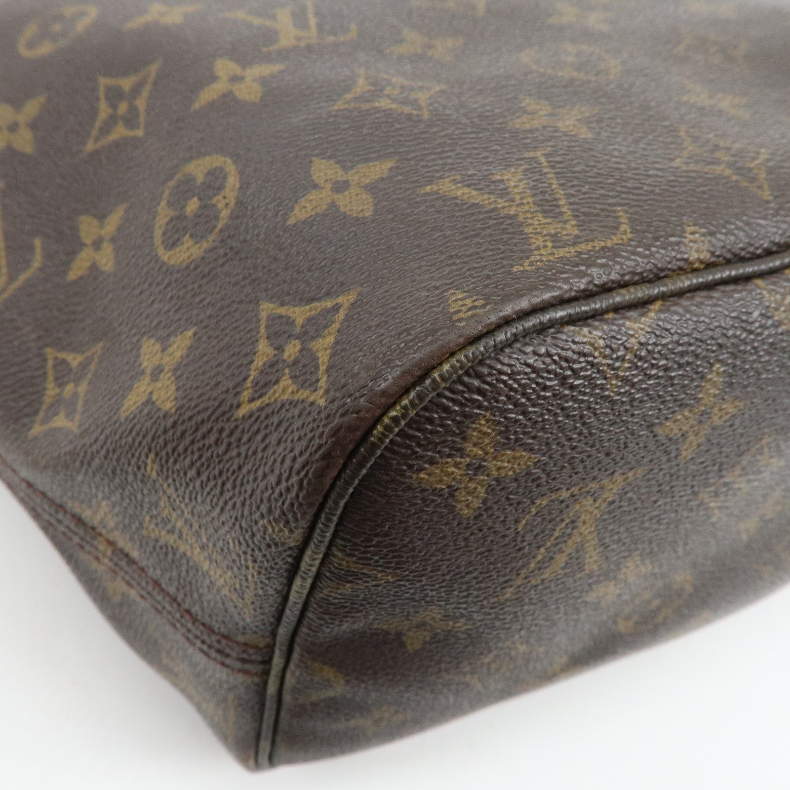 Louis Vuitton Monogram Neverfull MM Tote Bag Brown M40156 Used