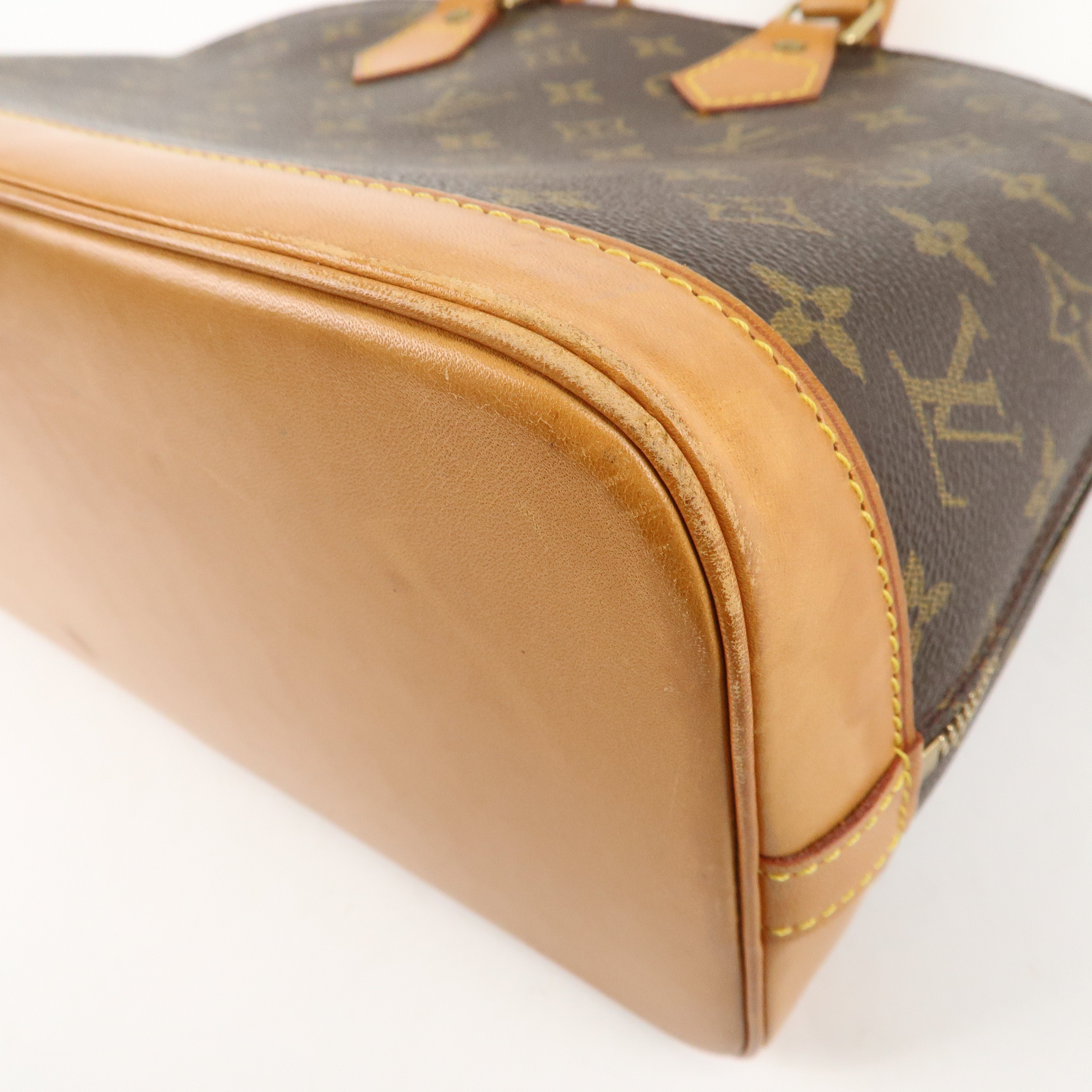 Louis Vuitton Monogram Alma Hand Bag Brown M51130