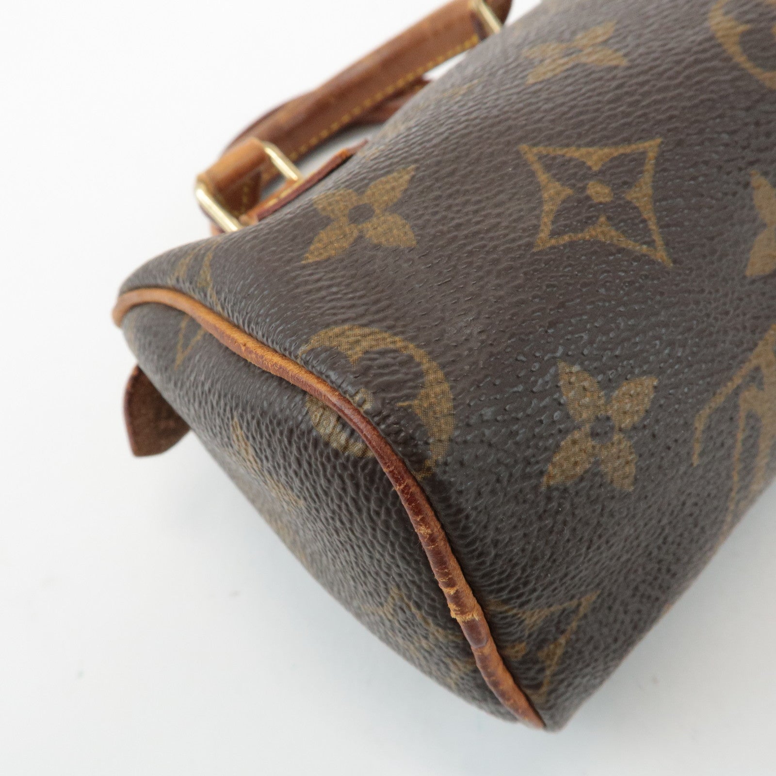 Louis Vuitton Monogram Mini Speedy Hand Bag Brown M41534 Used