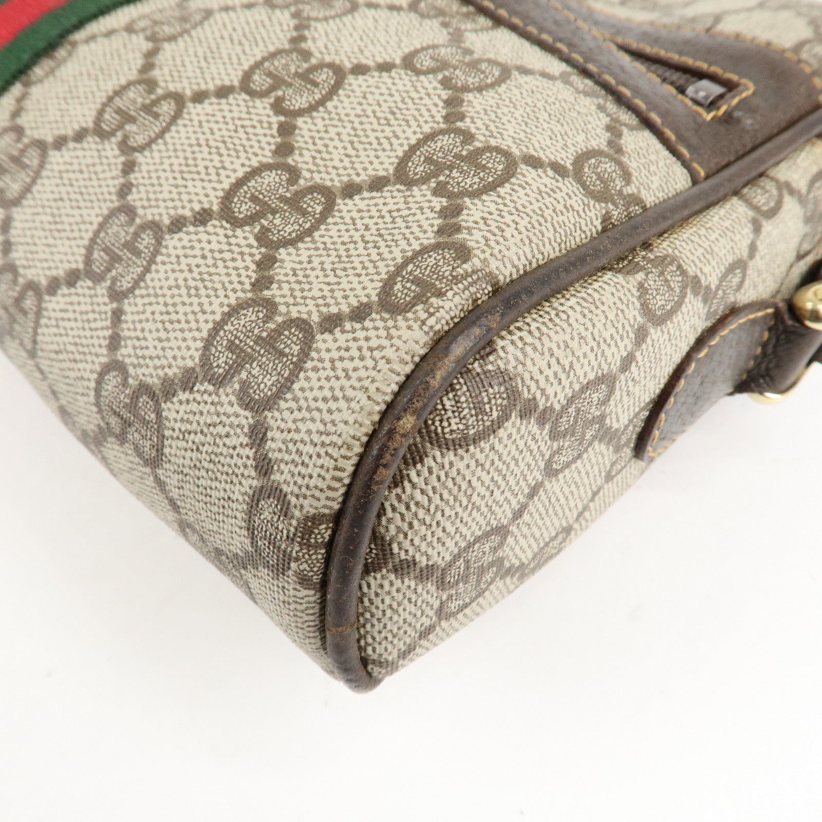 GUCCI Old Gucci Sherry GG Supreme Leather Shoulder Bag 010.378 Used