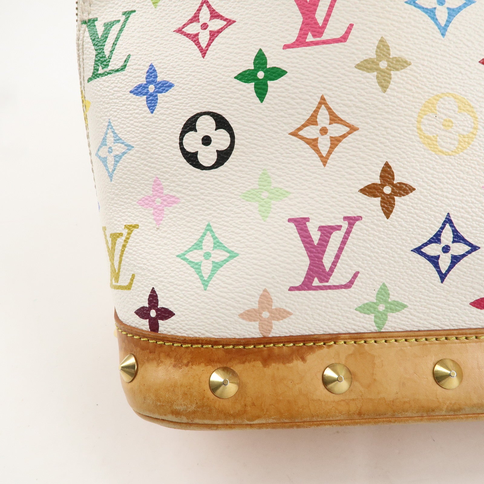 Louis Vuitton Monogram Multi Color Alma PM Hand Bag Blanc M92647