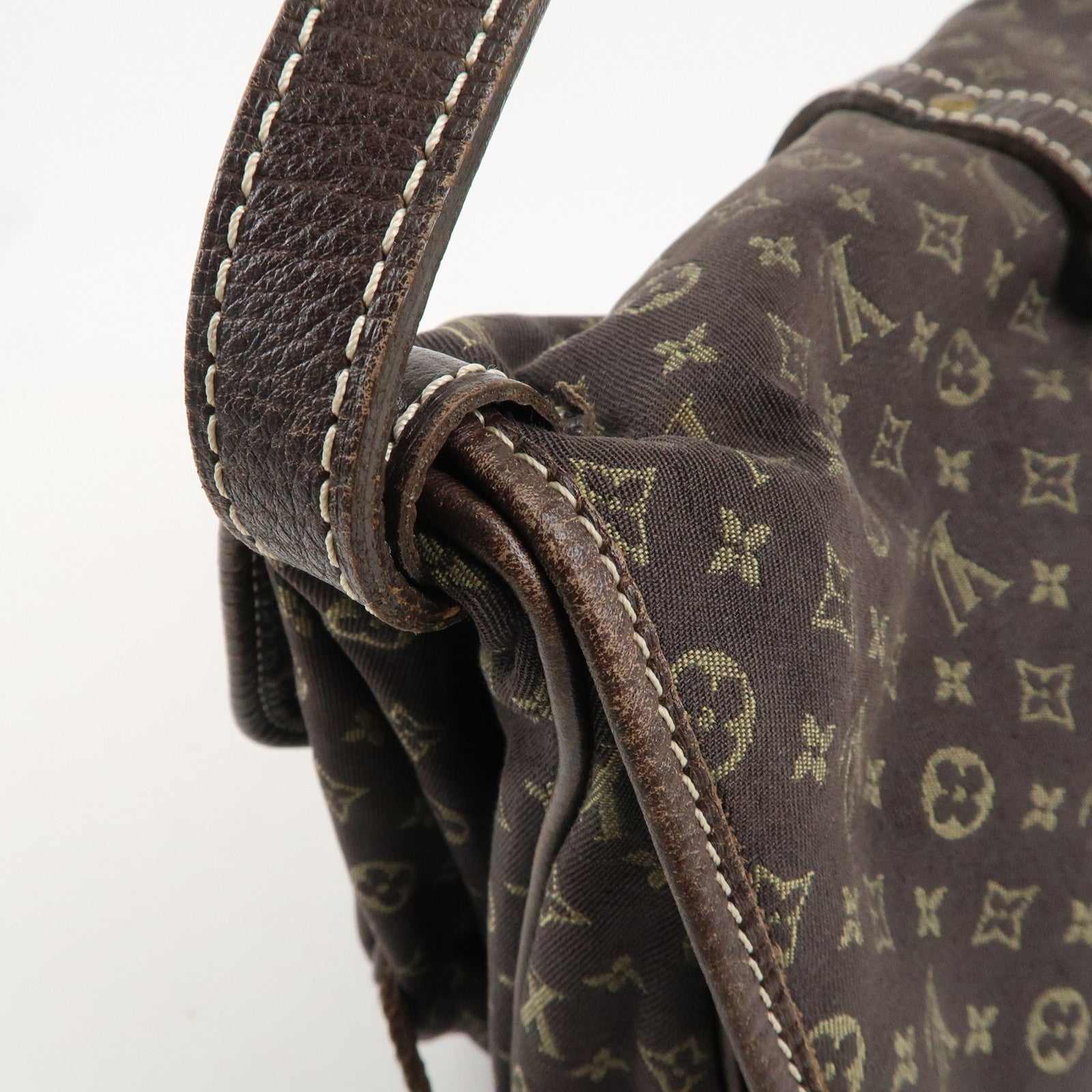 Louis Vuitton Monogram Mini Lin Saumur 30 Ebene Brown M95227