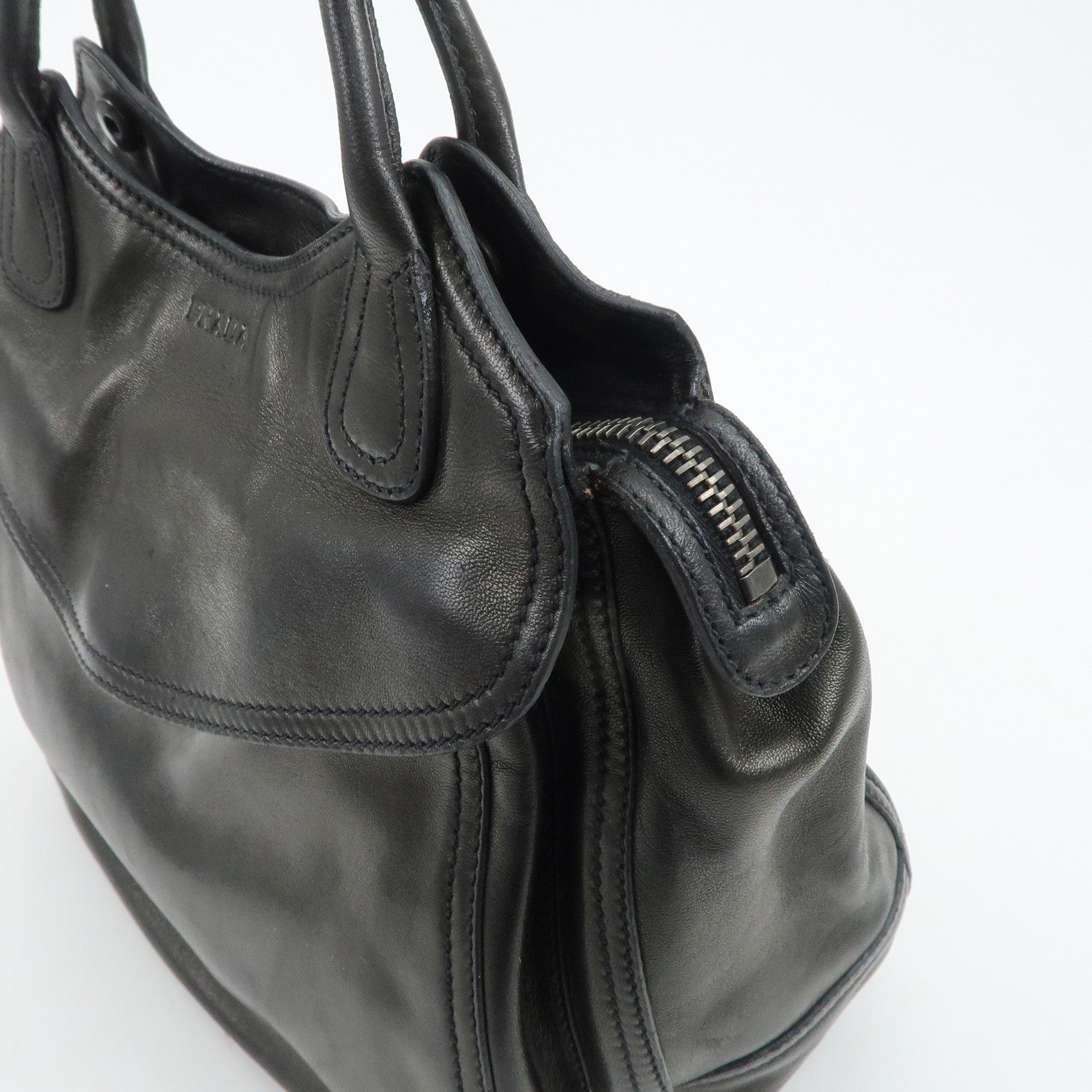 PRADA Leather Tote Bag Black