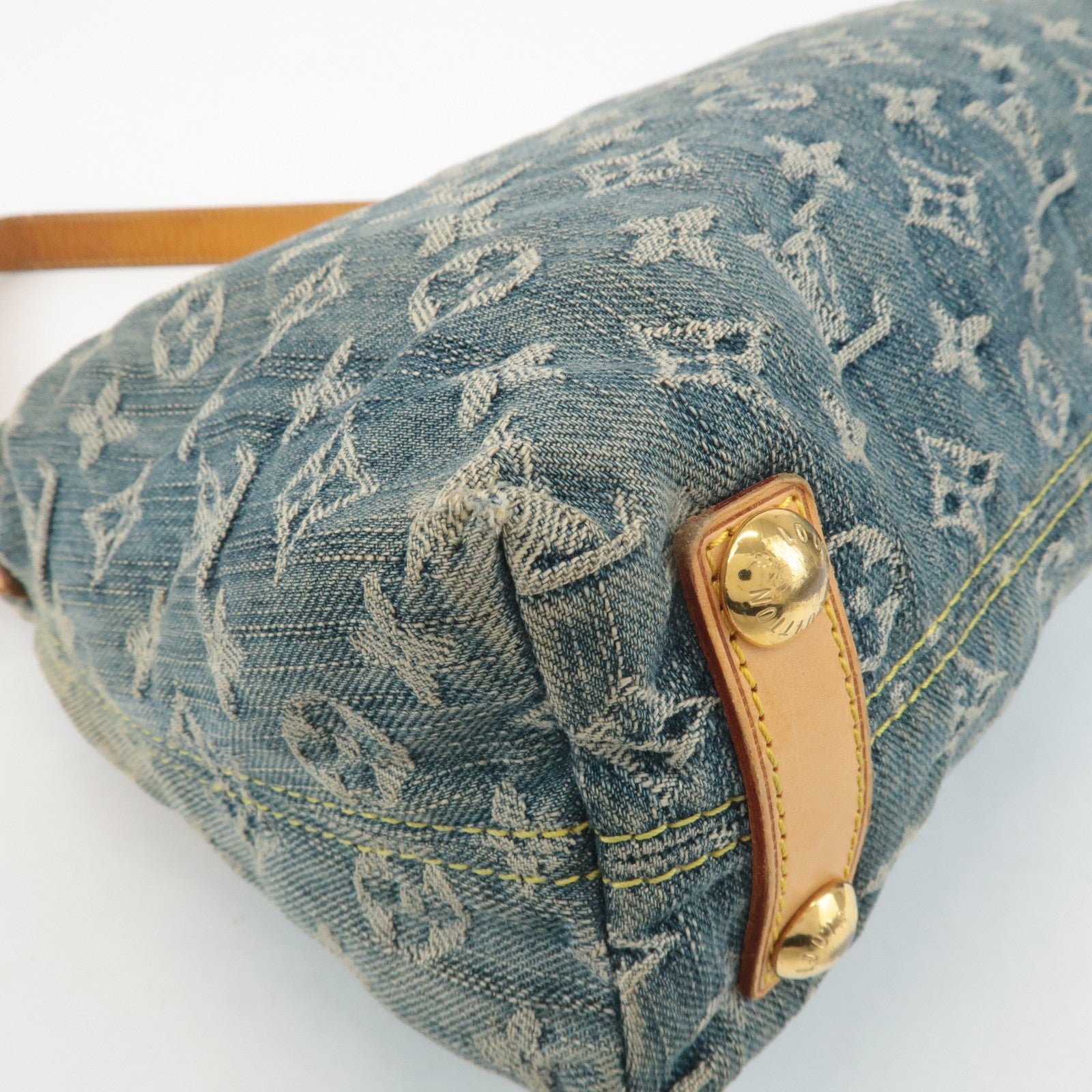 Louis Vuitton Monogram Denim Baggy PM 2Way Bag Shoulder Bag M95049 Used