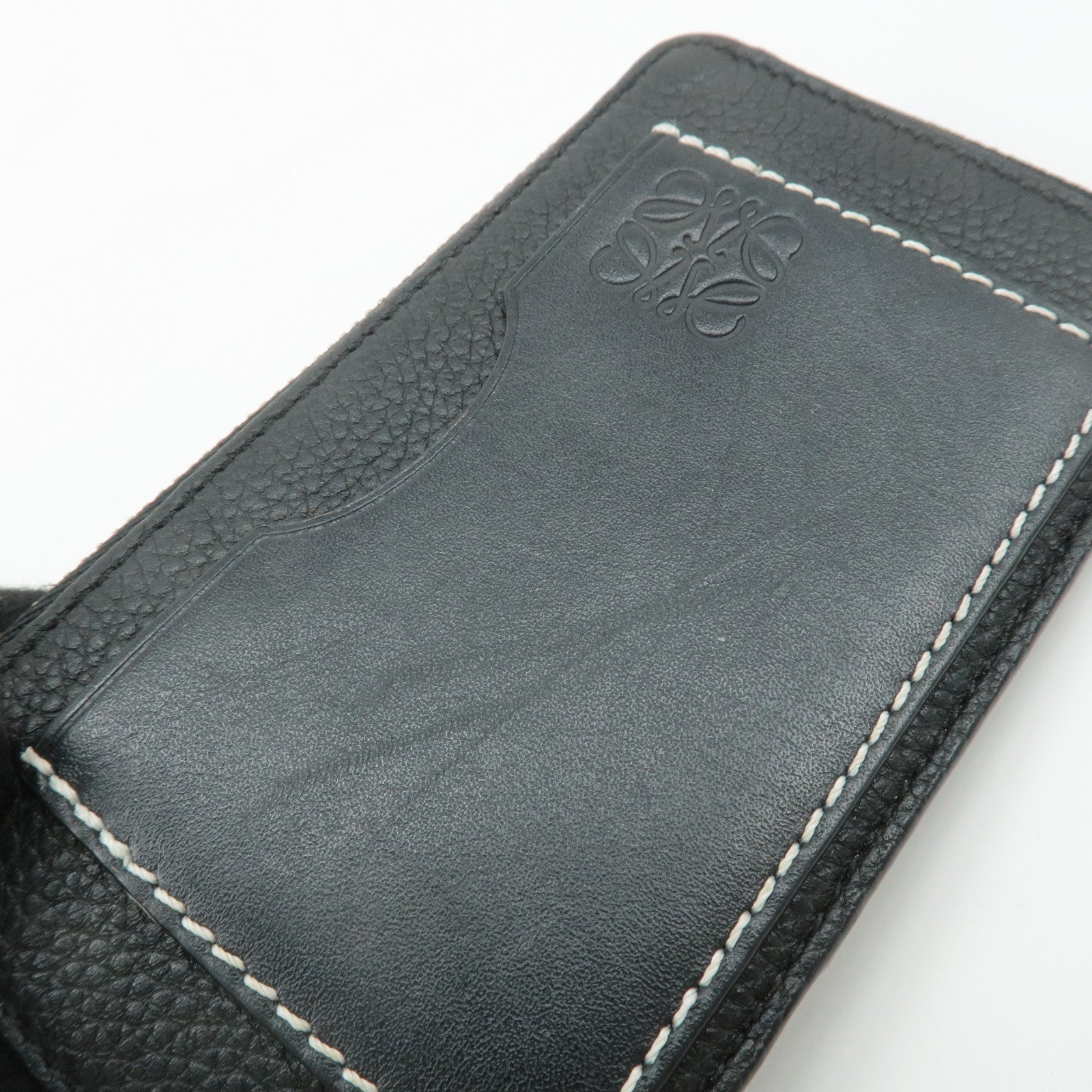 LOEWE Anagram Leather Fragment Case Card Holder Used