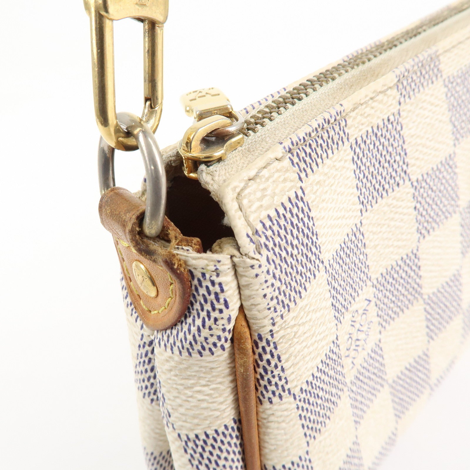 Louis Vuitton Damier Azur Eva 2 Way Pouch Shoulder Bag N55214 Used