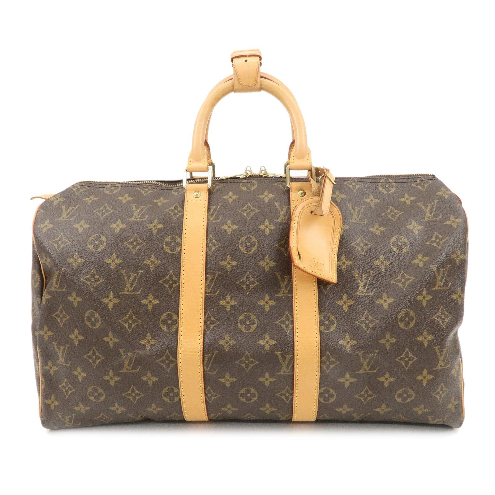 Louis Vuitton Monogram Keep All 45 Boston Bag Brown M41428 Used