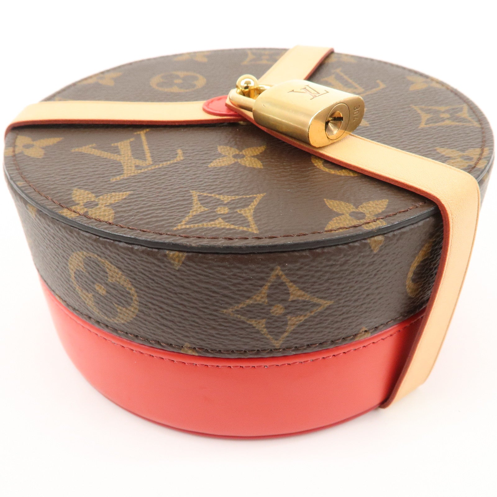 Louis Vuitton Monogram Boite Lock Me Jewelry Box Make Box GI0352