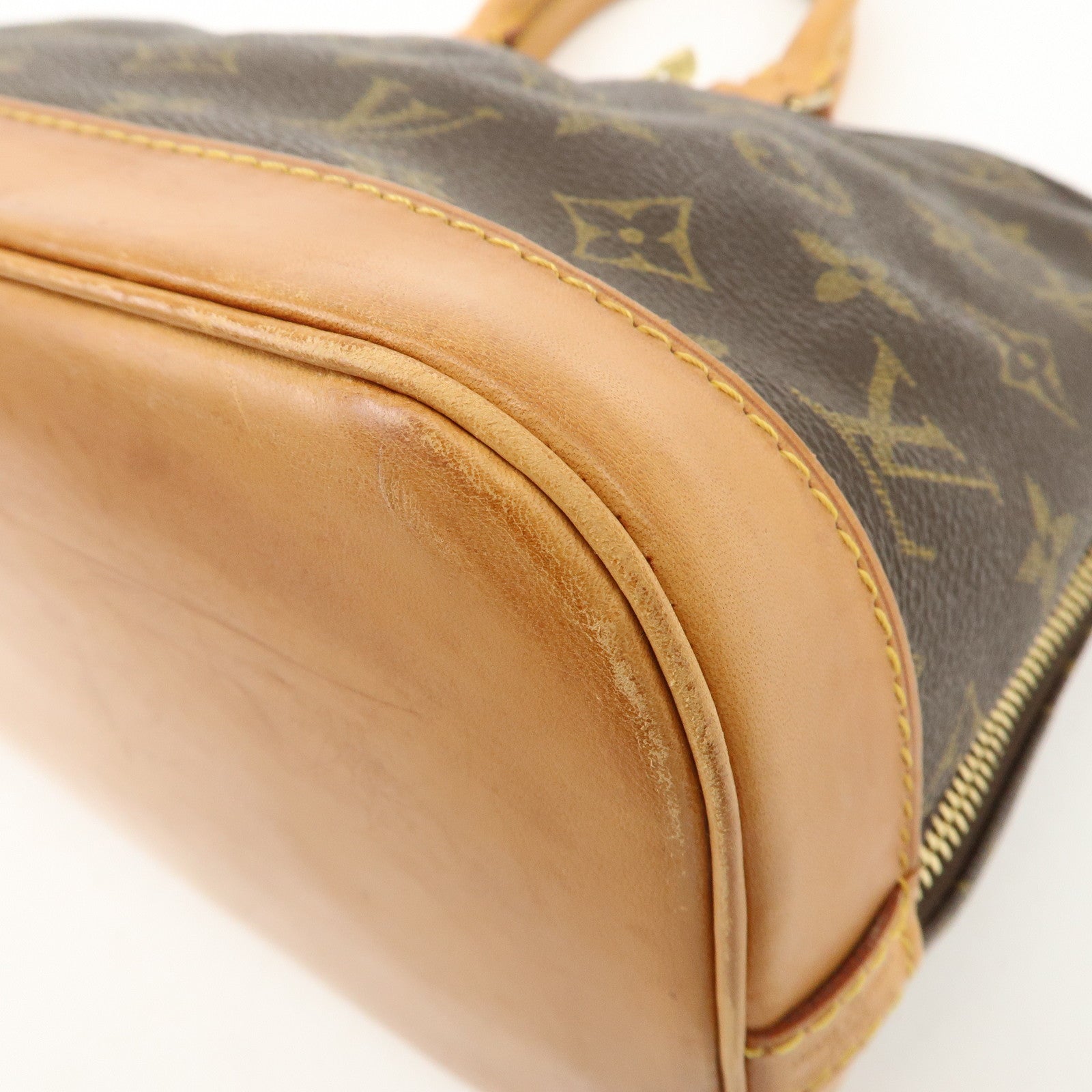 Louis Vuitton Monogram Alma PM Hand Bag Brown M51130 Used