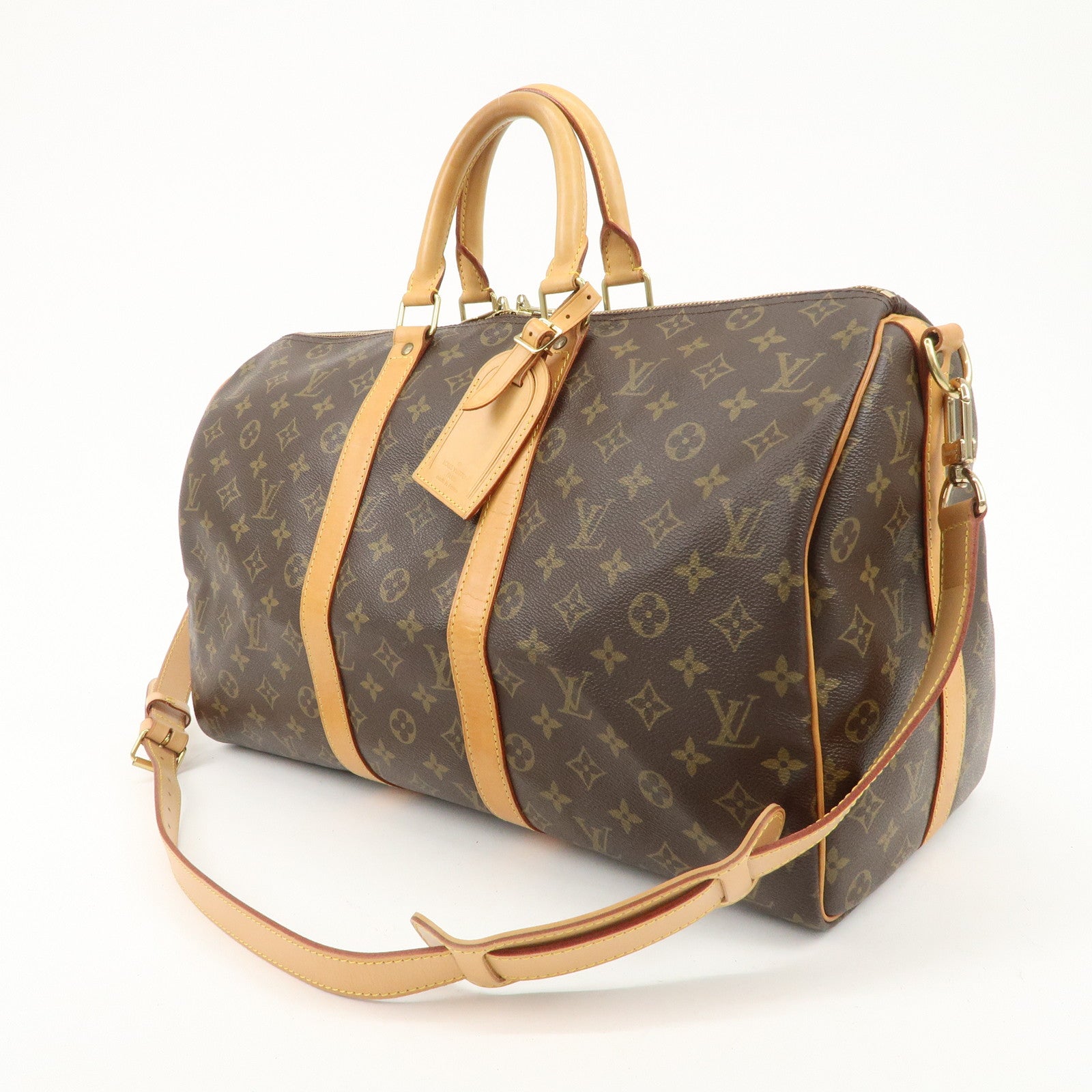 Louis Vuitton Monogram Keep All Bandouliere 45 Boston Bag M41418 Used