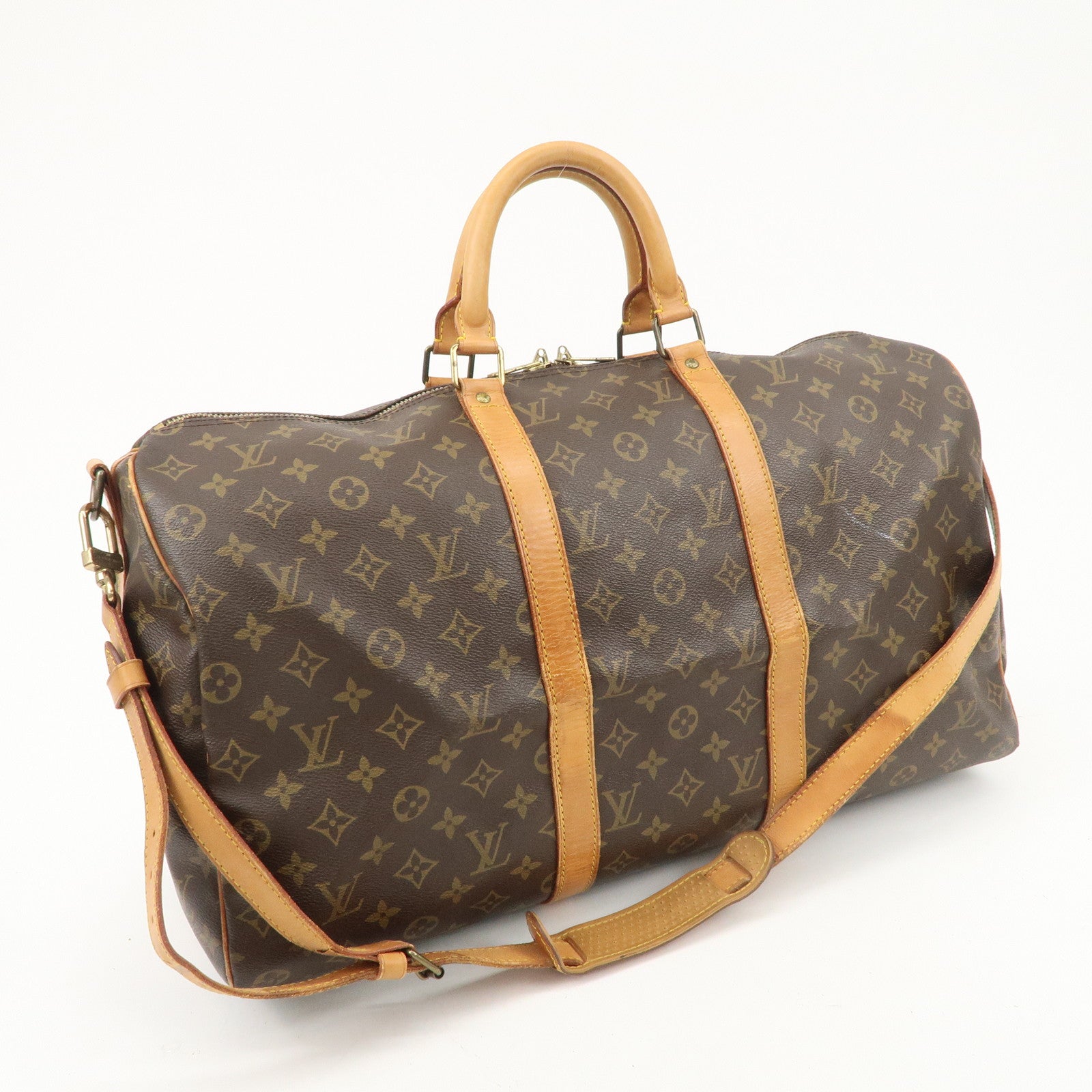 Louis Vuitton Monogram Keep All Bandouliere 50 Boston Bag M41416 Used