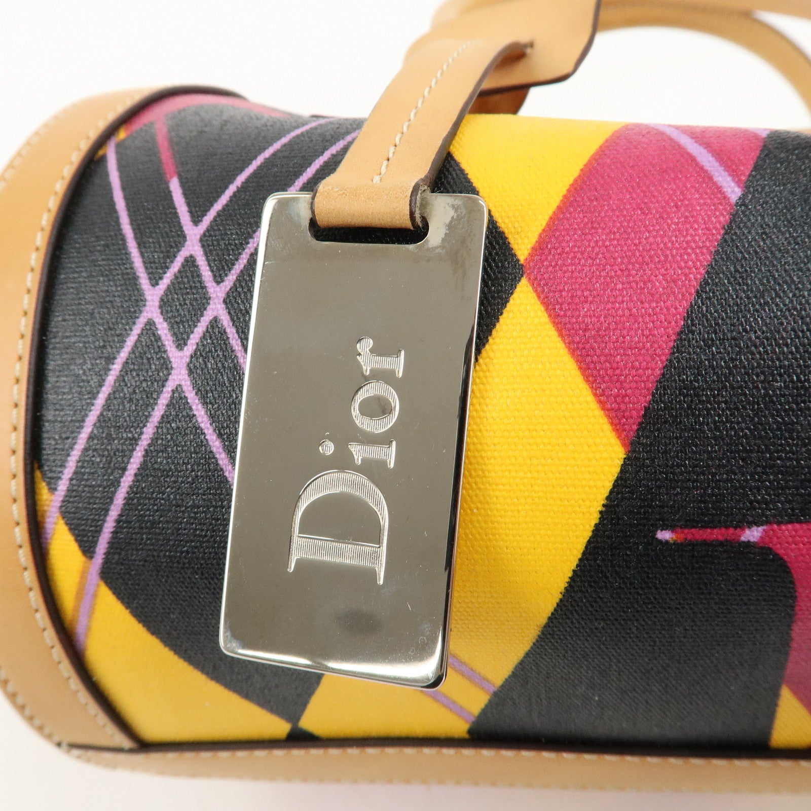 Christian Dior PVC Leather Mini Boston Bag Hand Bag Multi Color Used