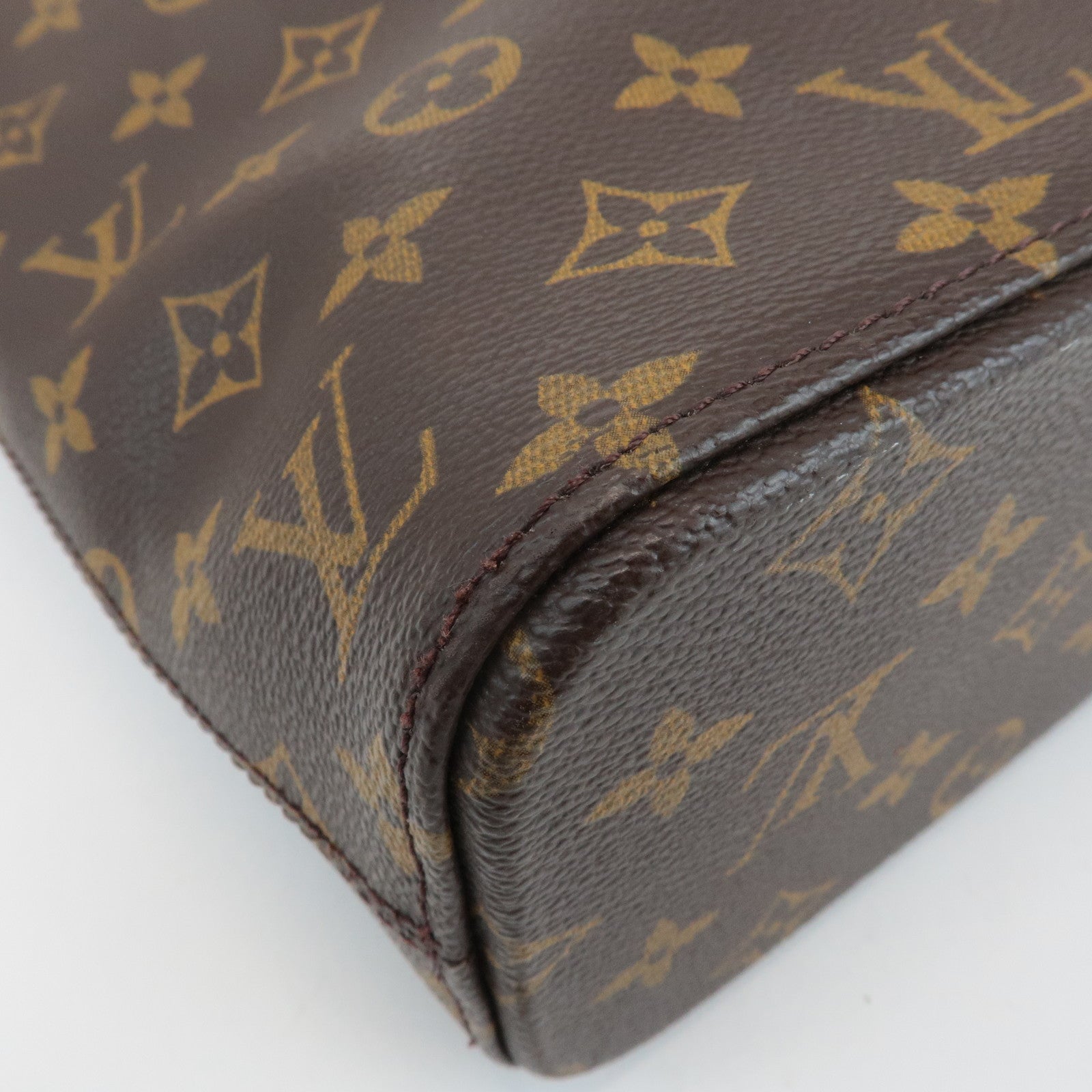 Louis Vuitton Monogram Luco Tote Bag Shoulder Bag Brown M51155 Used