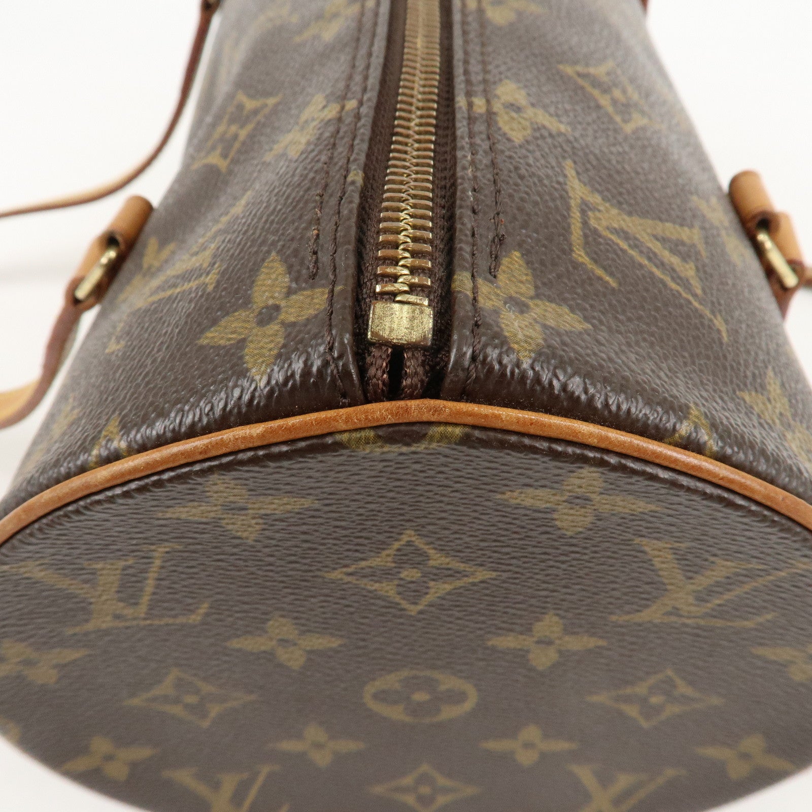 Louis Vuitton Monogram Papillon 30 Hand Bag New Style Brown M51385 Used