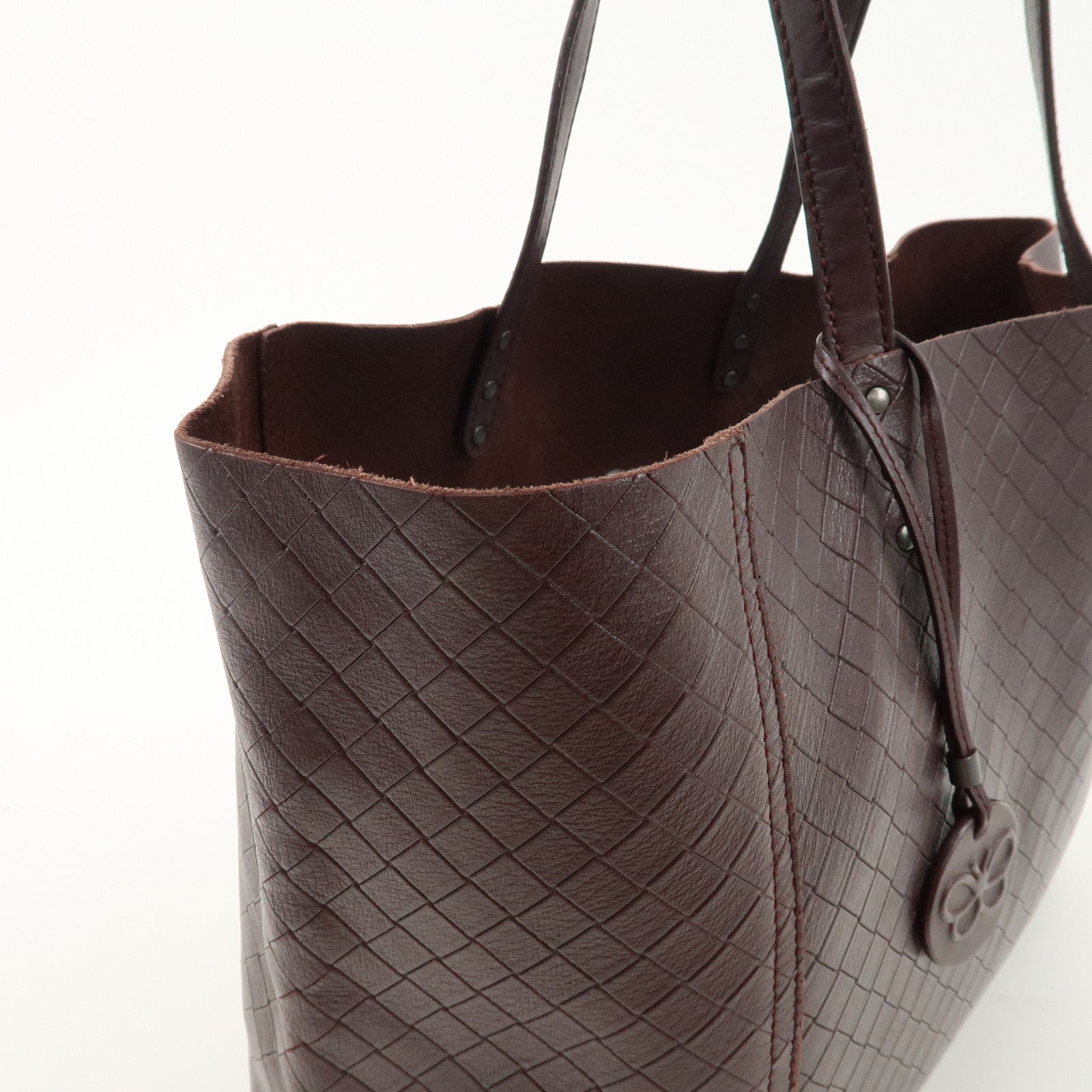 BOTTEGA VENETA Intreccio Mirage Leather Tote Bag Brown 299875