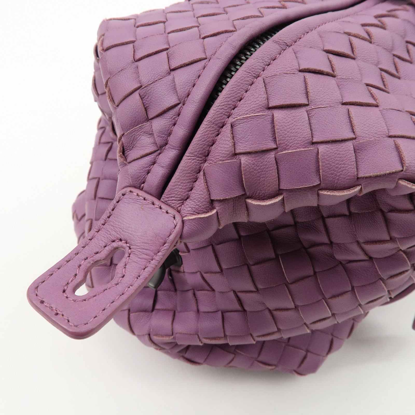 BOTTEGA VENETA Intrecciato Leather Hand Bag Shoulder Bag Purple