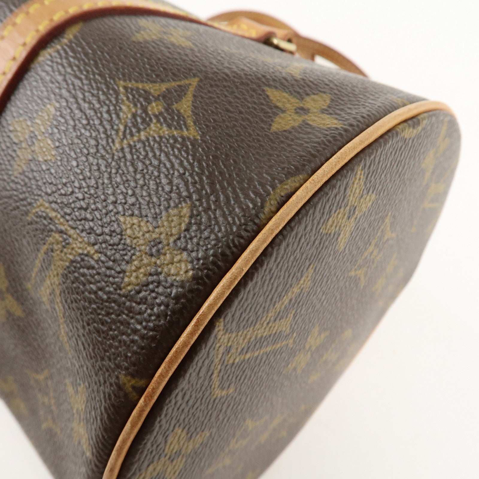 Louis Vuitton Monogram Papillon 30 Hand Bag New Style Brown M51385 Used