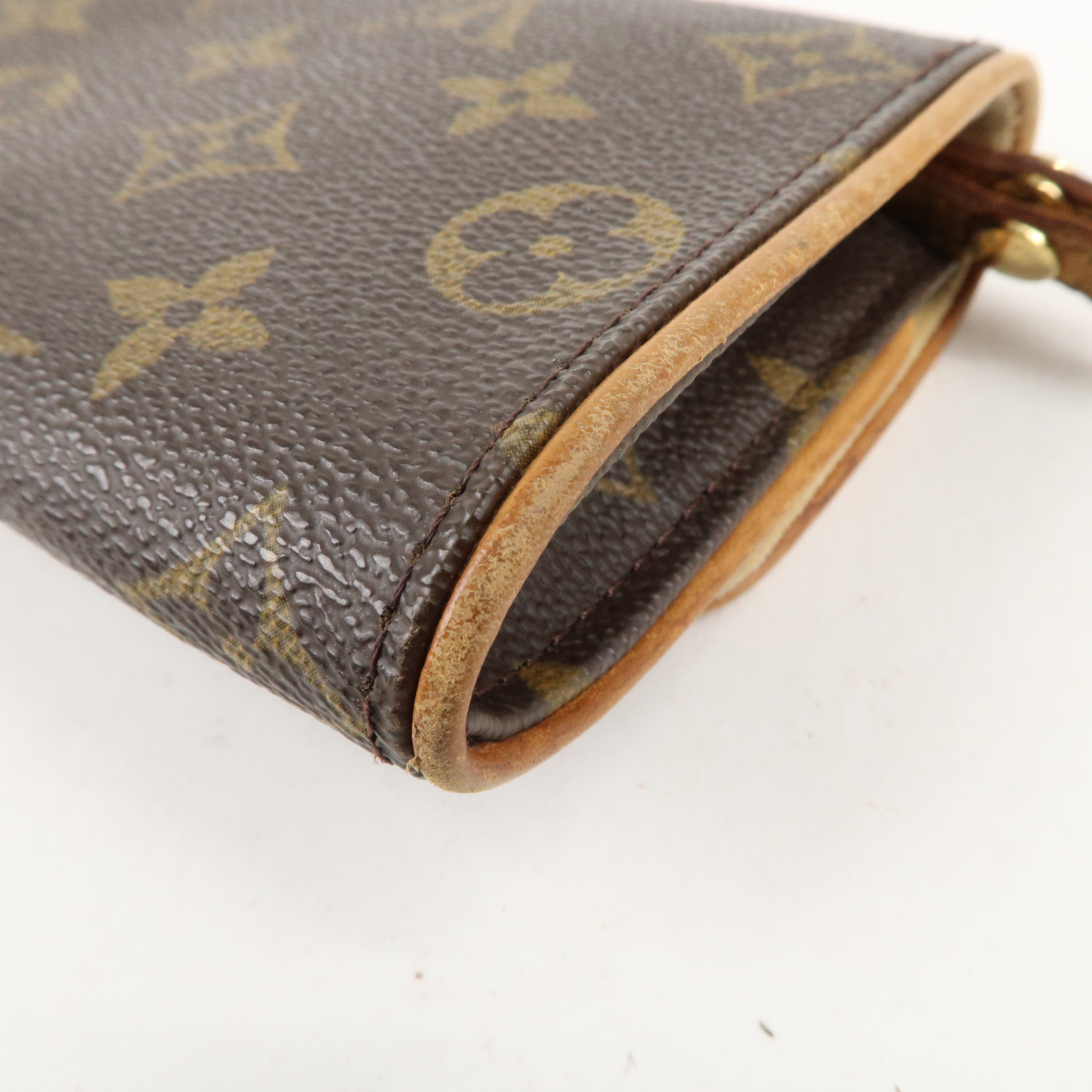 Louis Vuitton Monogram Pochette Twin PM 2Way Bag Brown M51854