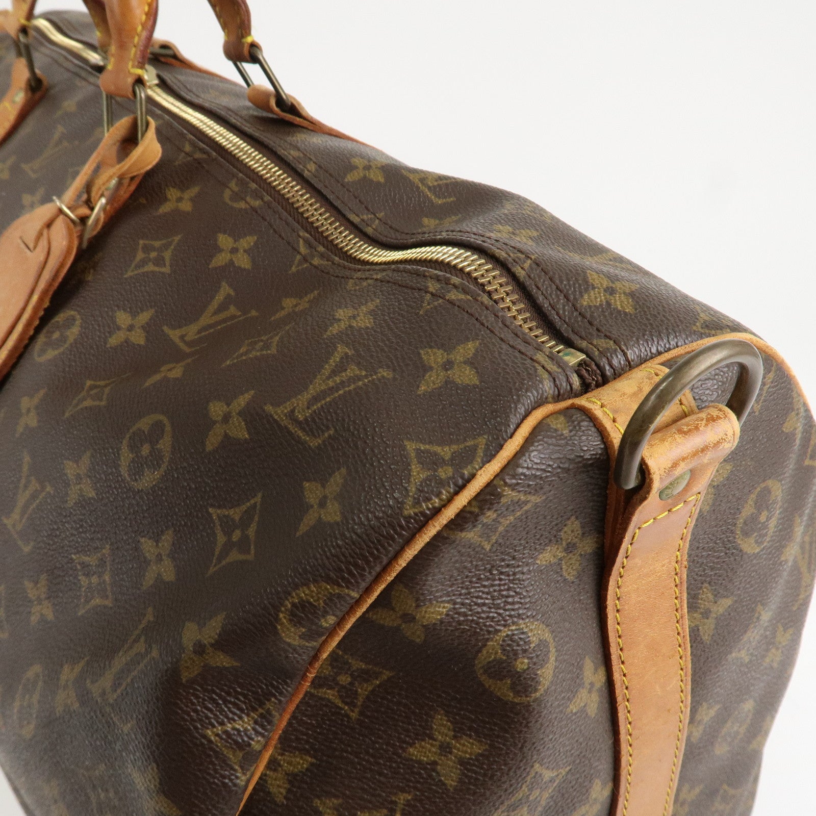 Louis Vuitton Keep All Bandouliere 55 Boston Bag Brown M56714 Used