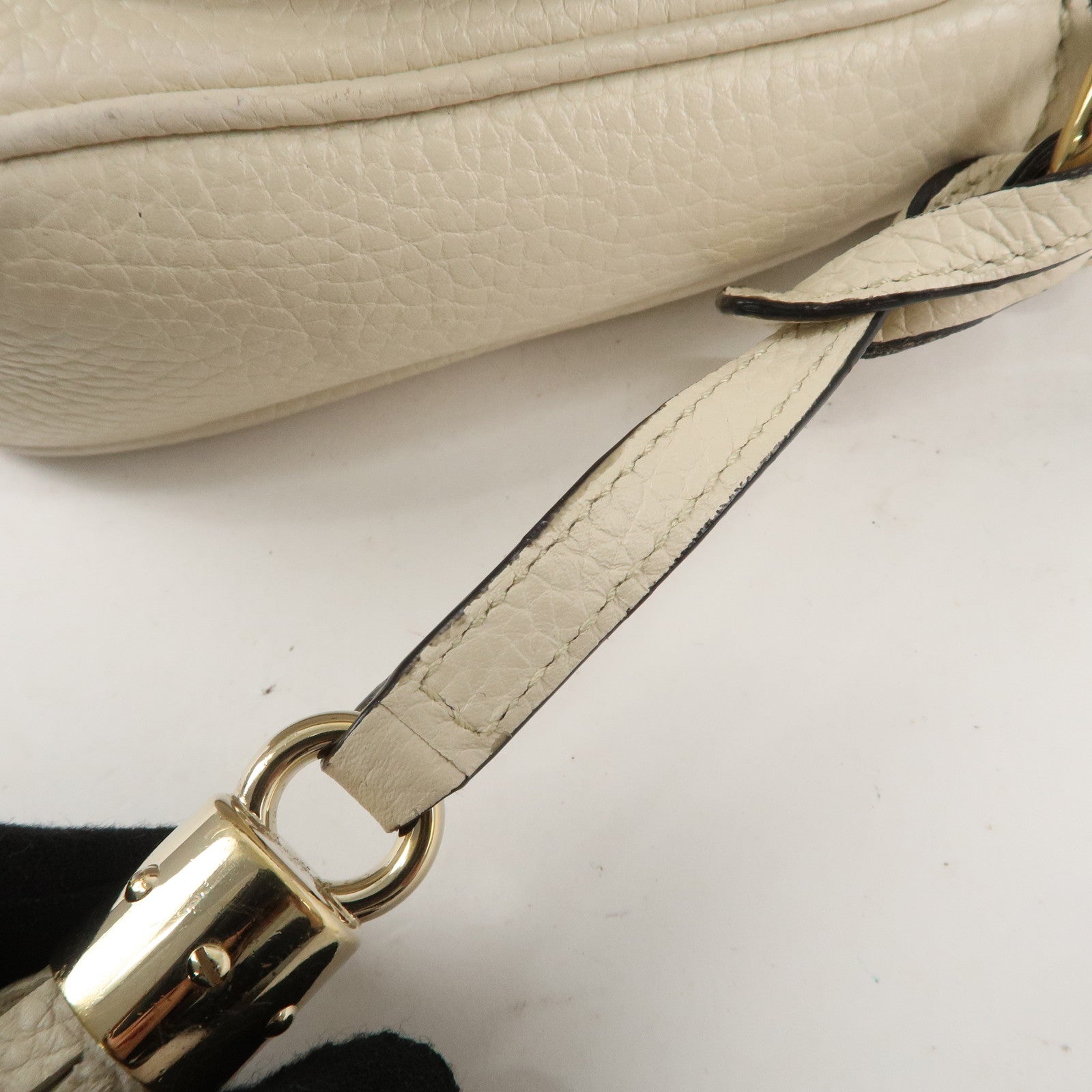 GUCCI Soho Leather Chain Shoulder Bag Ivory 536224