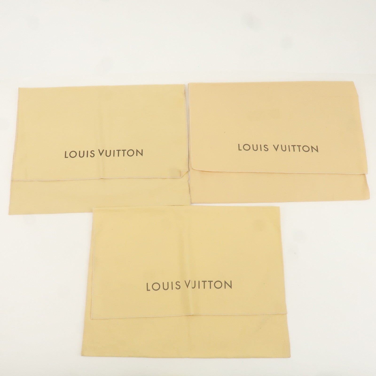 Louis Vuitton Set of 10 Dust Bag Storage Bag Flap Beige