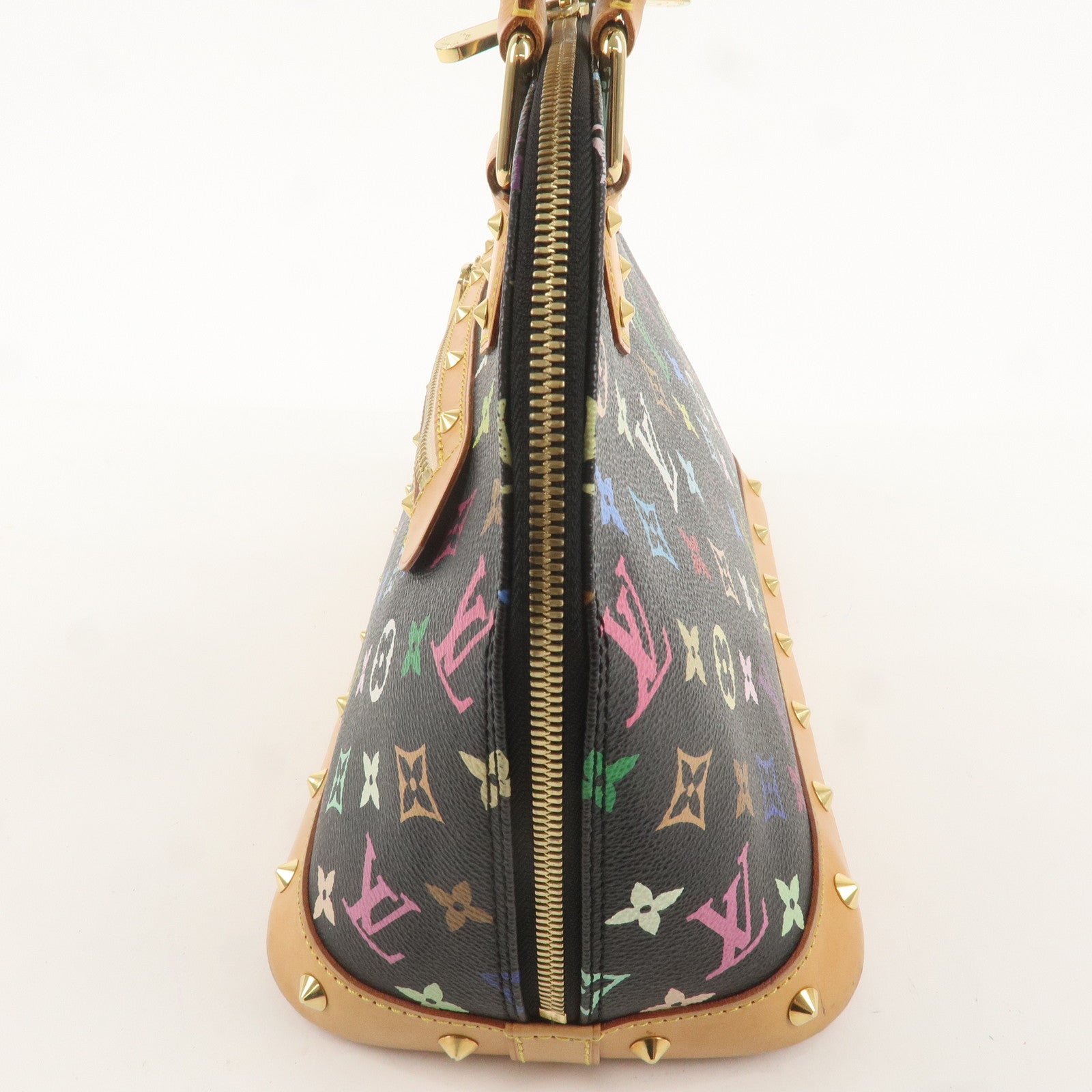 Louis Vuitton Monogram Multicolor Alma Hand Bag Noir M92646